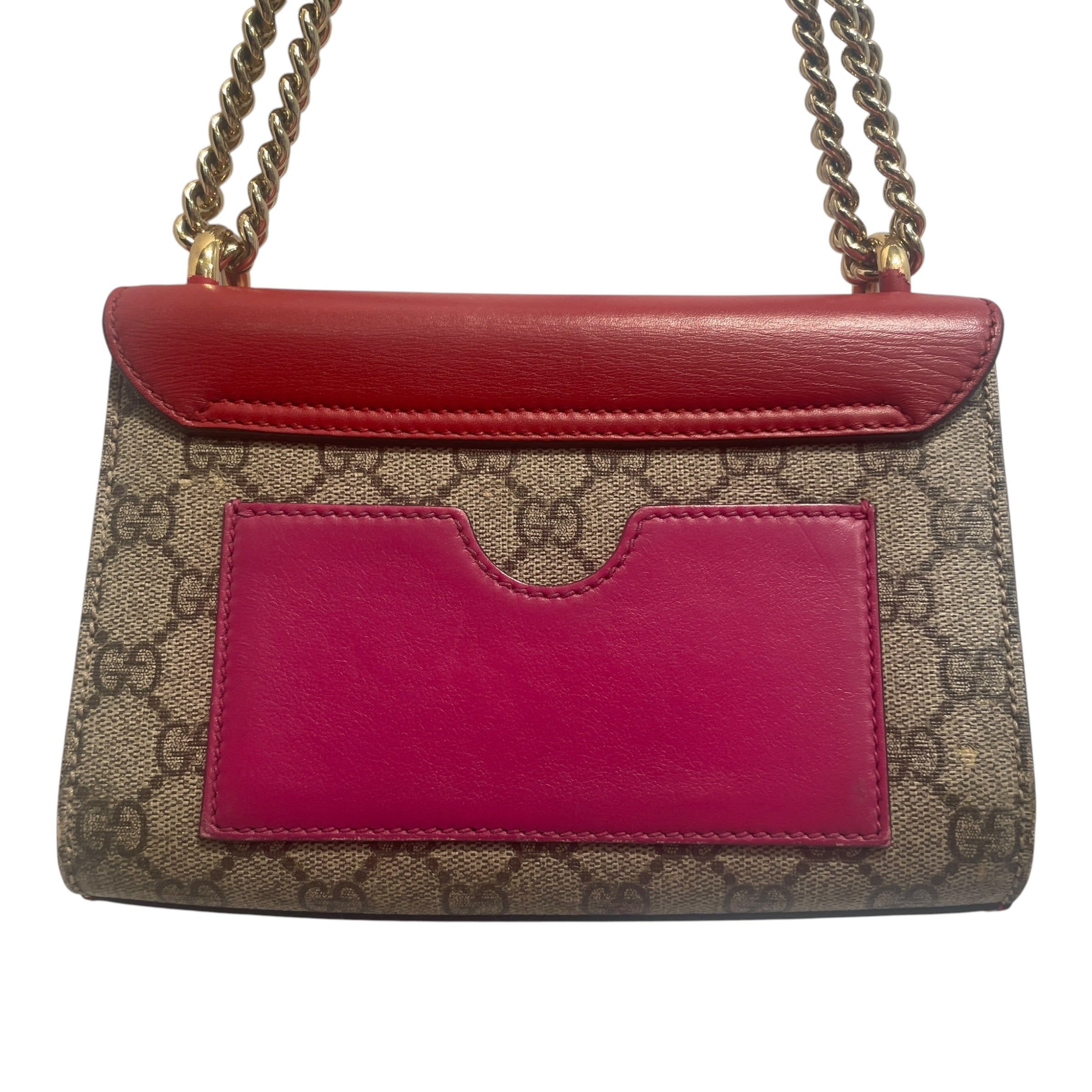 GUCCI/Cross Body Bag/Monogram/Leather/RED/Padlock Small GG Supreme Bag view 5
