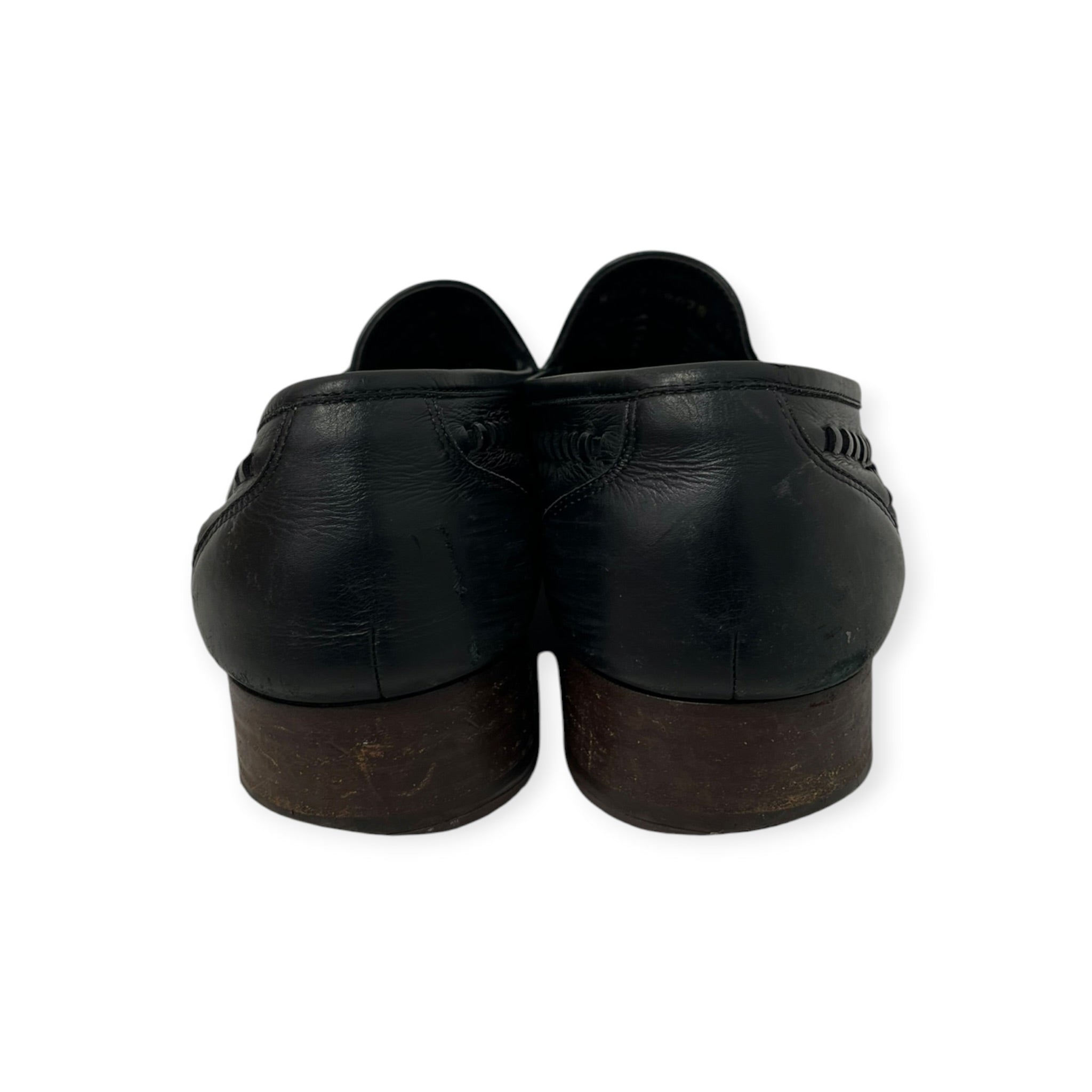 SAINT LAURENT/Loafers/EU 42.5/Leather/BLK/WOVEN BRAIDED SWANN view 4