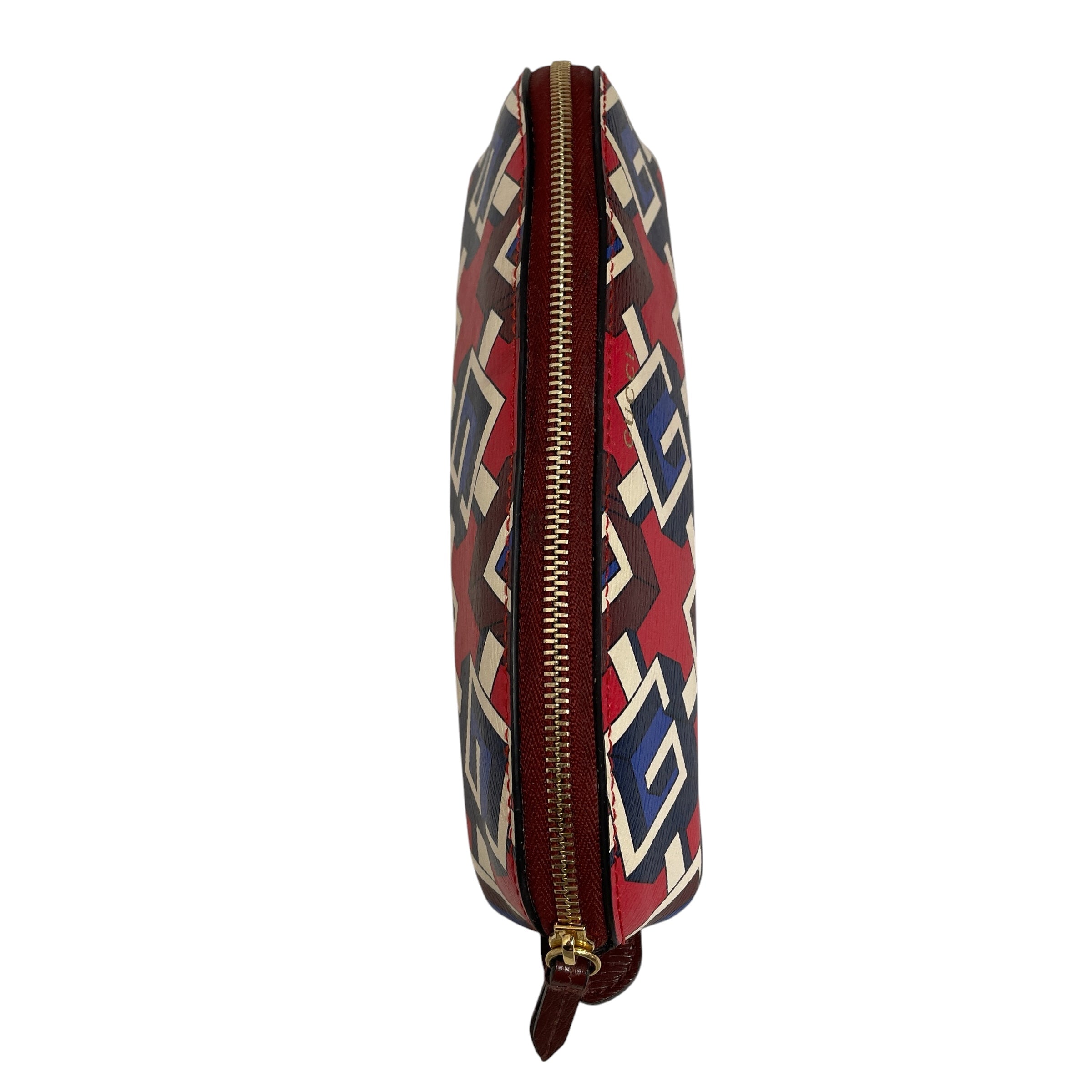 GUCCI/Accessories/Monogram/Leather/RED/Geometric Pattern Pencil Case view 3