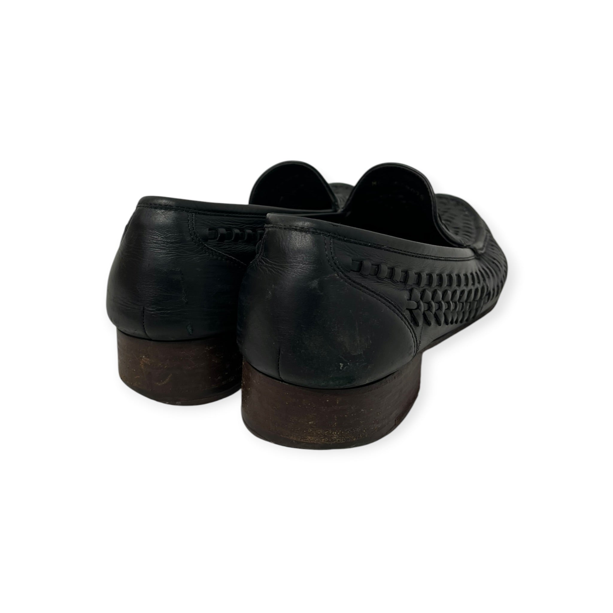 SAINT LAURENT/Loafers/EU 42.5/Leather/BLK/WOVEN BRAIDED SWANN view 5