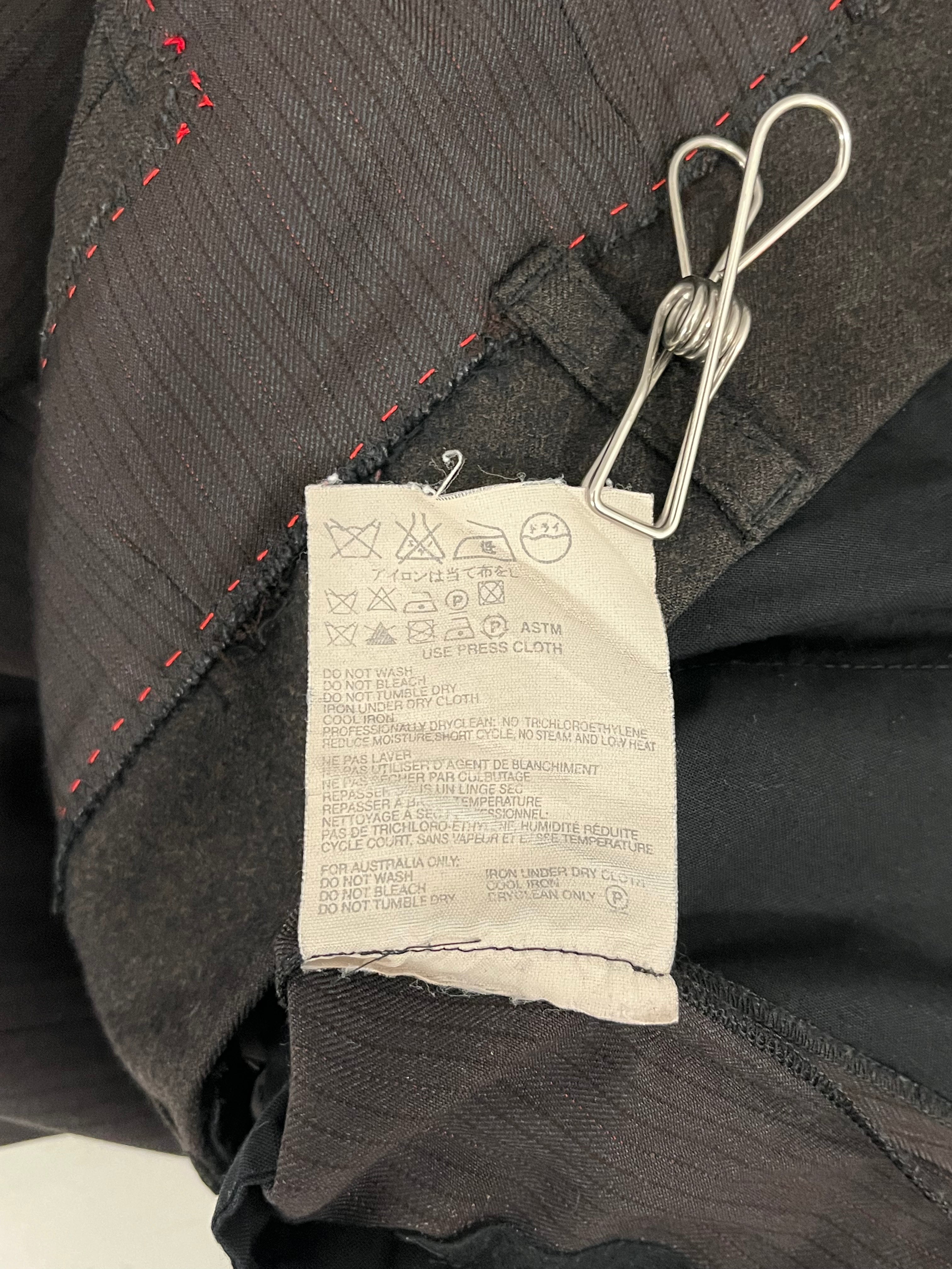 MIU MIU/Straight Pants/38/Stripe/Wool/BRW/RED THREAD TRIM/GREY WAISTBAND view 4