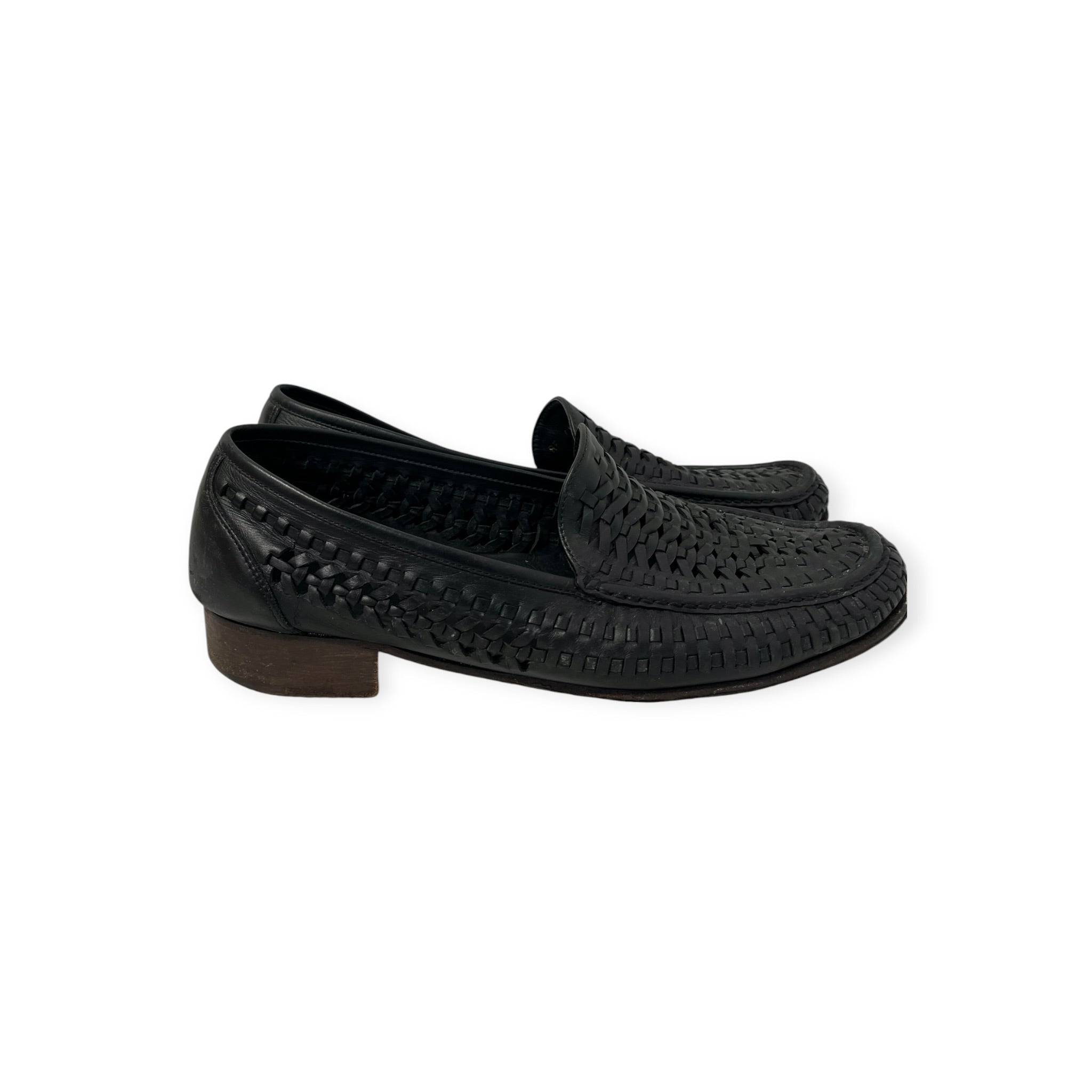 SAINT LAURENT/Loafers/EU 42.5/Leather/BLK/WOVEN BRAIDED SWANN view 6