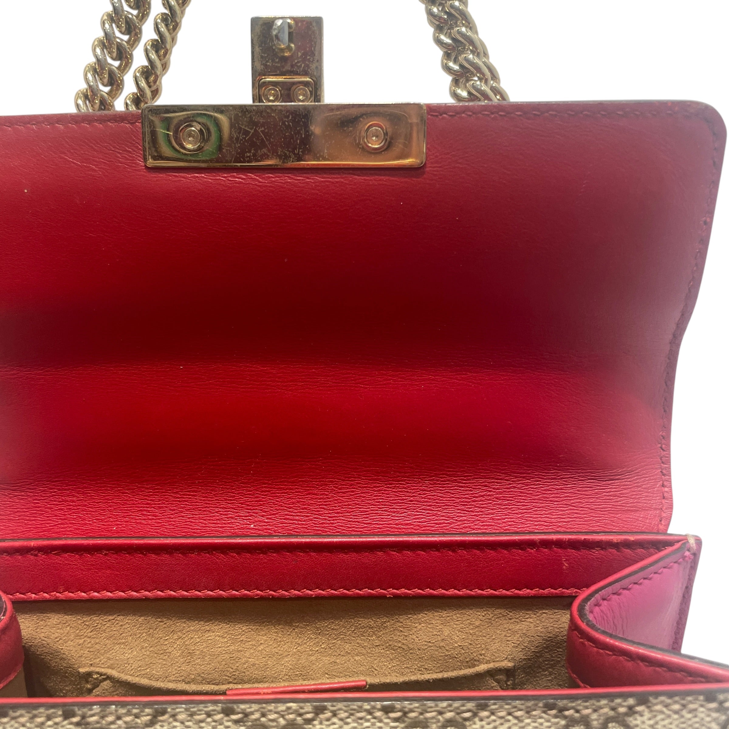 GUCCI/Cross Body Bag/Monogram/Leather/RED/Padlock Small GG Supreme Bag view 8