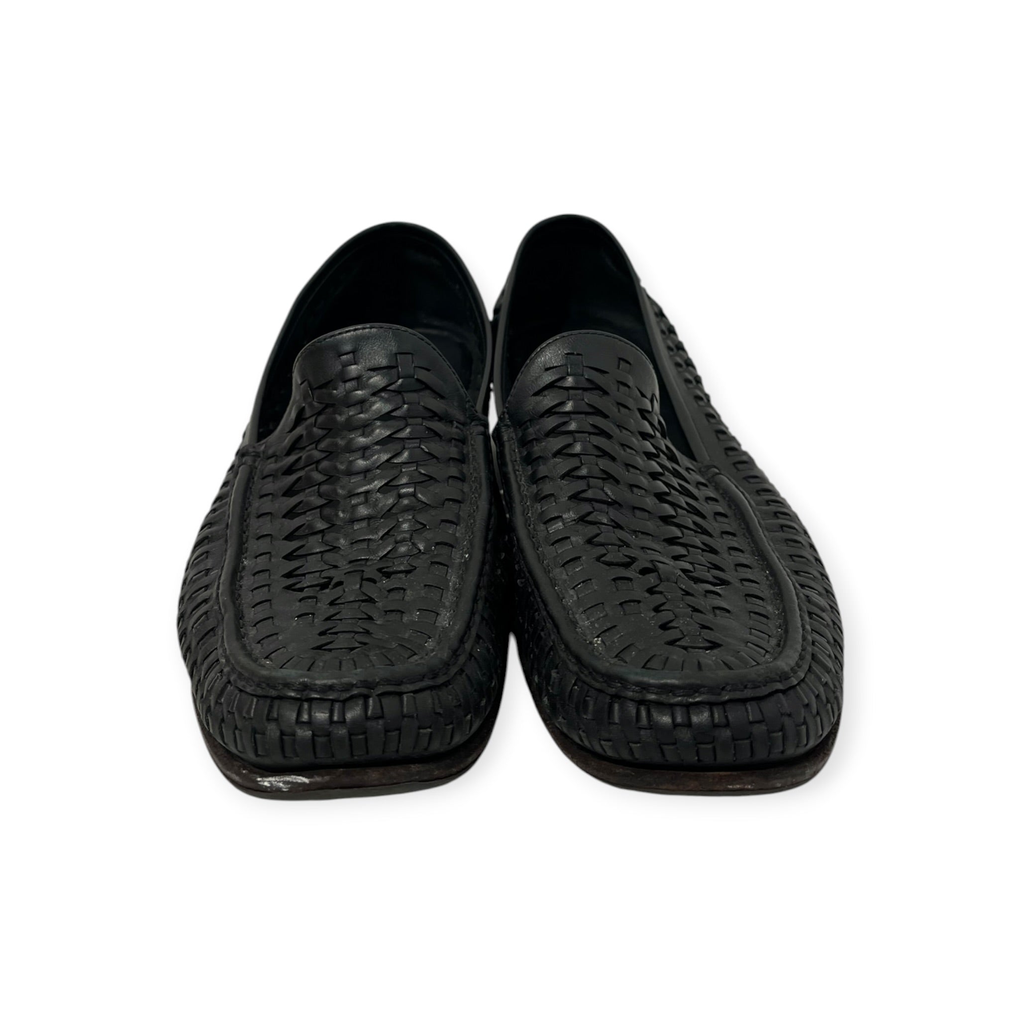SAINT LAURENT/Loafers/EU 42.5/Leather/BLK/WOVEN BRAIDED SWANN view 8
