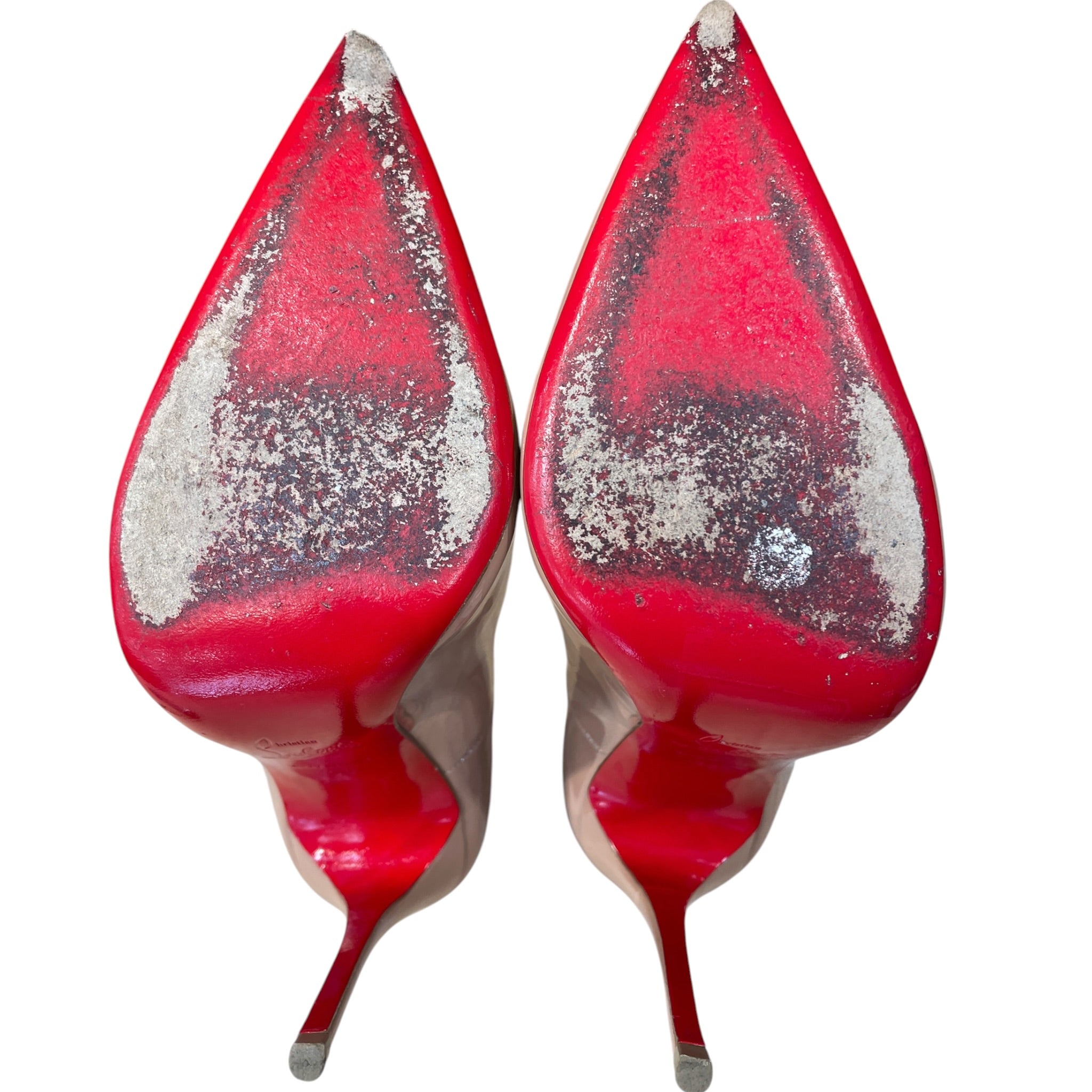 Christian Louboutin/Heels/US 8/Leather/BEG/Patent/Kate stiletto red bottom view 5