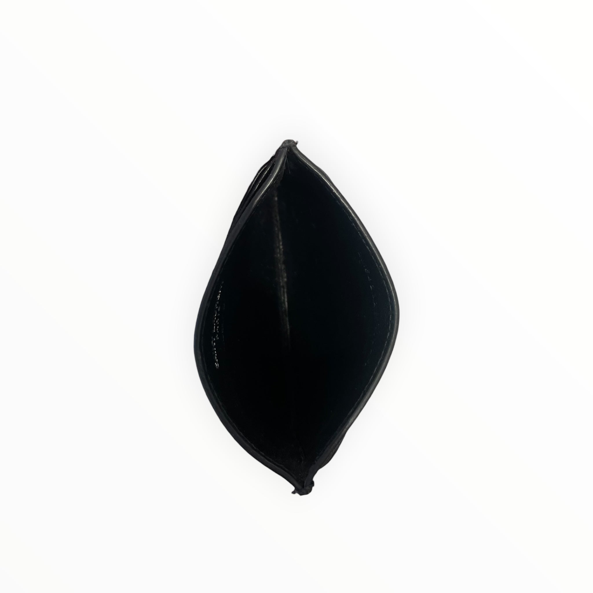 YVES SAINT LAURENT/Wallet/Leather/BLK/M's/metal logo view 4