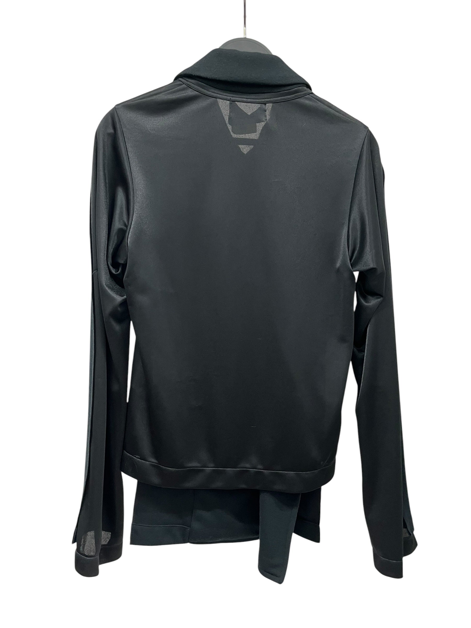BLACK COMME des GARCONS/Jacket/S/Cotton/BLK/CRACKED BUTTON & SILK UNDERARM view 2