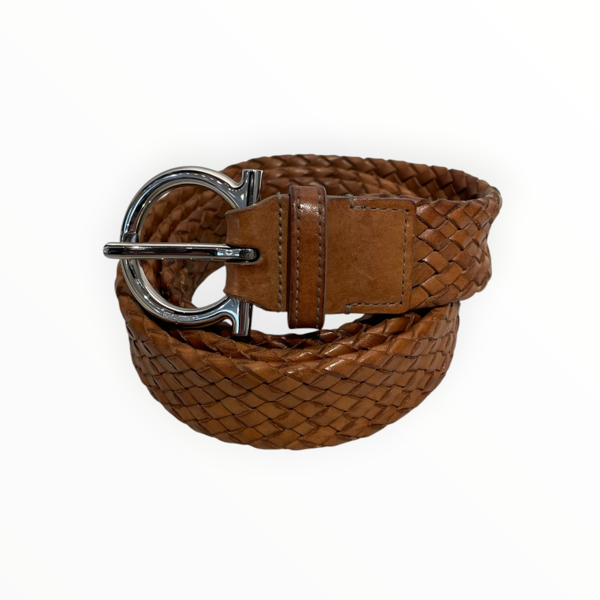 Salvatore Ferragamo/Belt/Leather/BRW/M's/Braided view 1