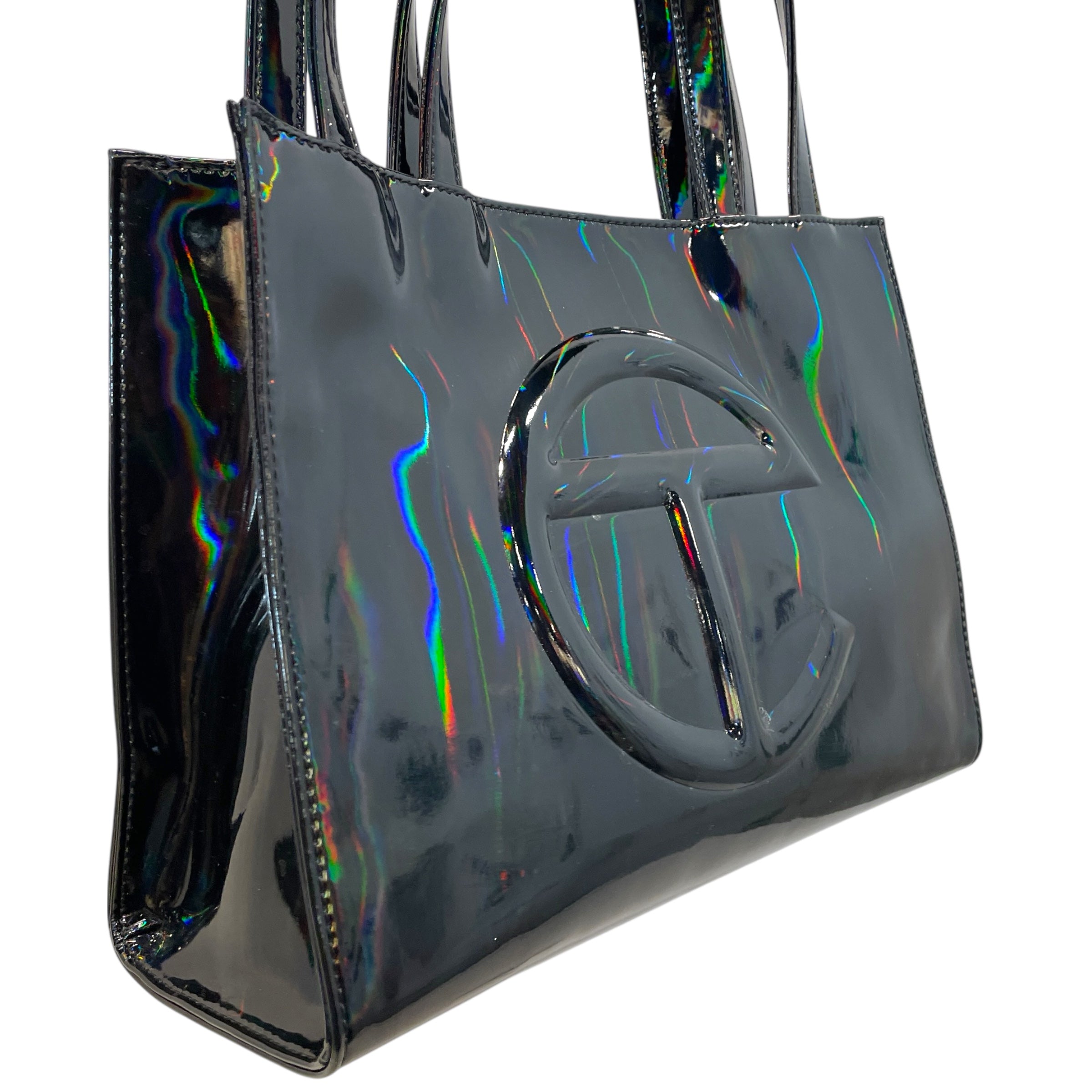 Telfar/Cross Body Bag/Iridescent/BLK/Rainbow Black view 3