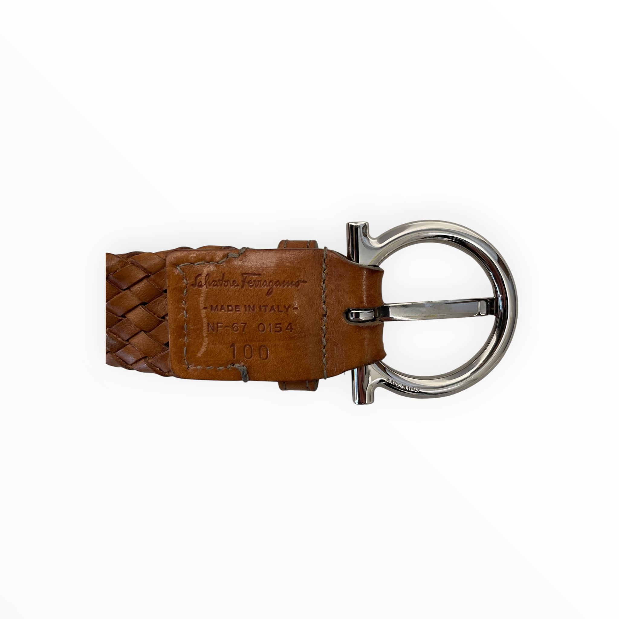 Salvatore Ferragamo/Belt/Leather/BRW/M's/Braided view 3