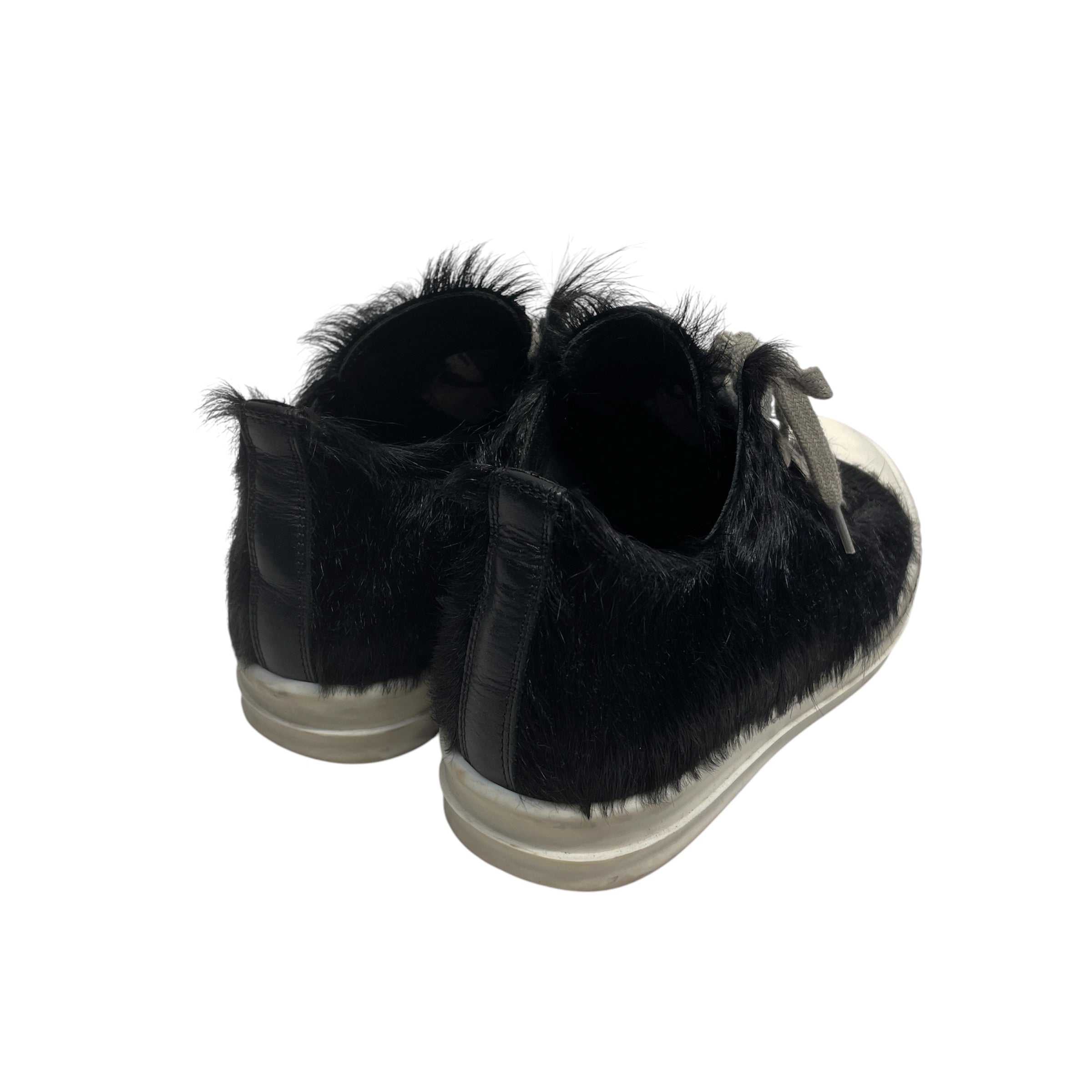 RICK OWENS DRKSHDW/Low-Sneakers/EU 37/Cowhide/BLK/Calf Fur view 2