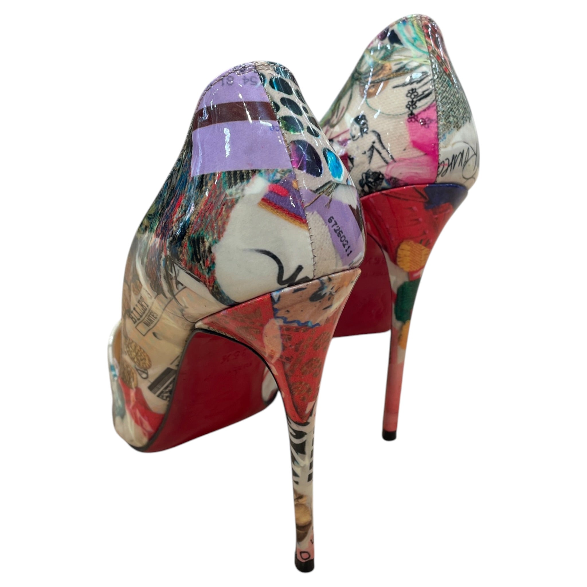 Christian Louboutin/Heels/EU 35.5/All Over Print/Leather/MLT/ view 2