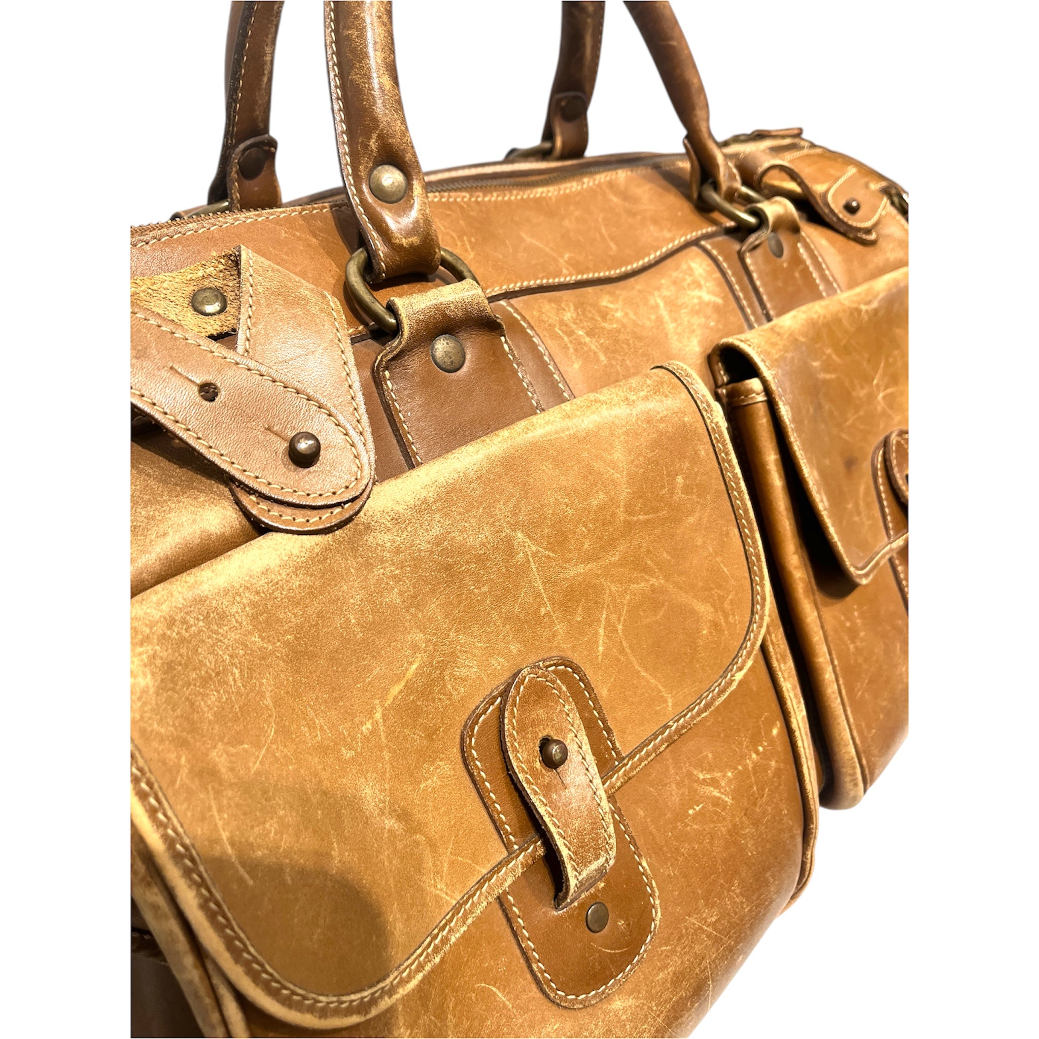 GHURKA/Bag/Leather/BRW/TAN DUFFLE BAG view 4