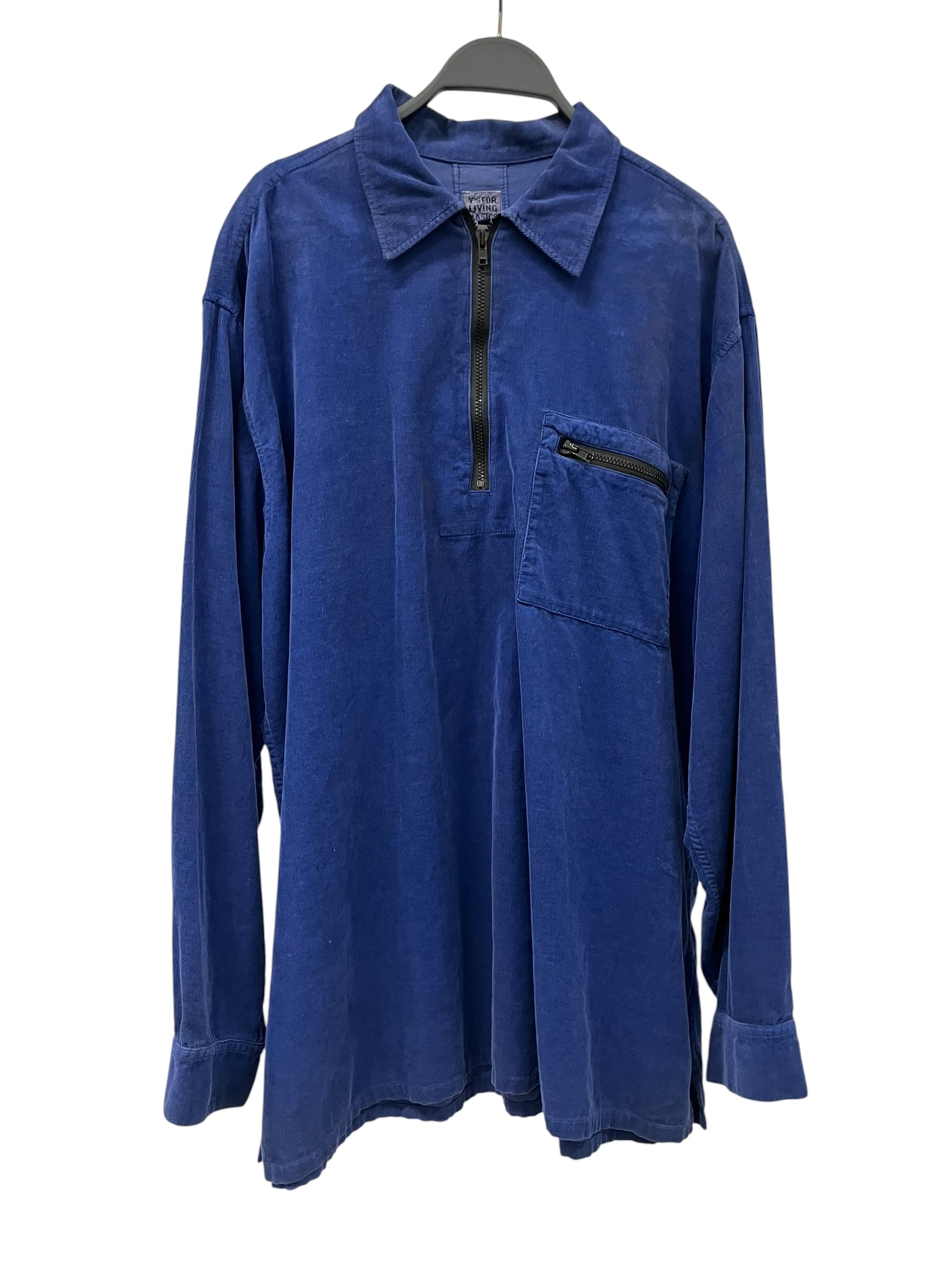 Y's/LS T-Shirt/L/Cotton/IDG/CORDUROY HALF ZIP view 1