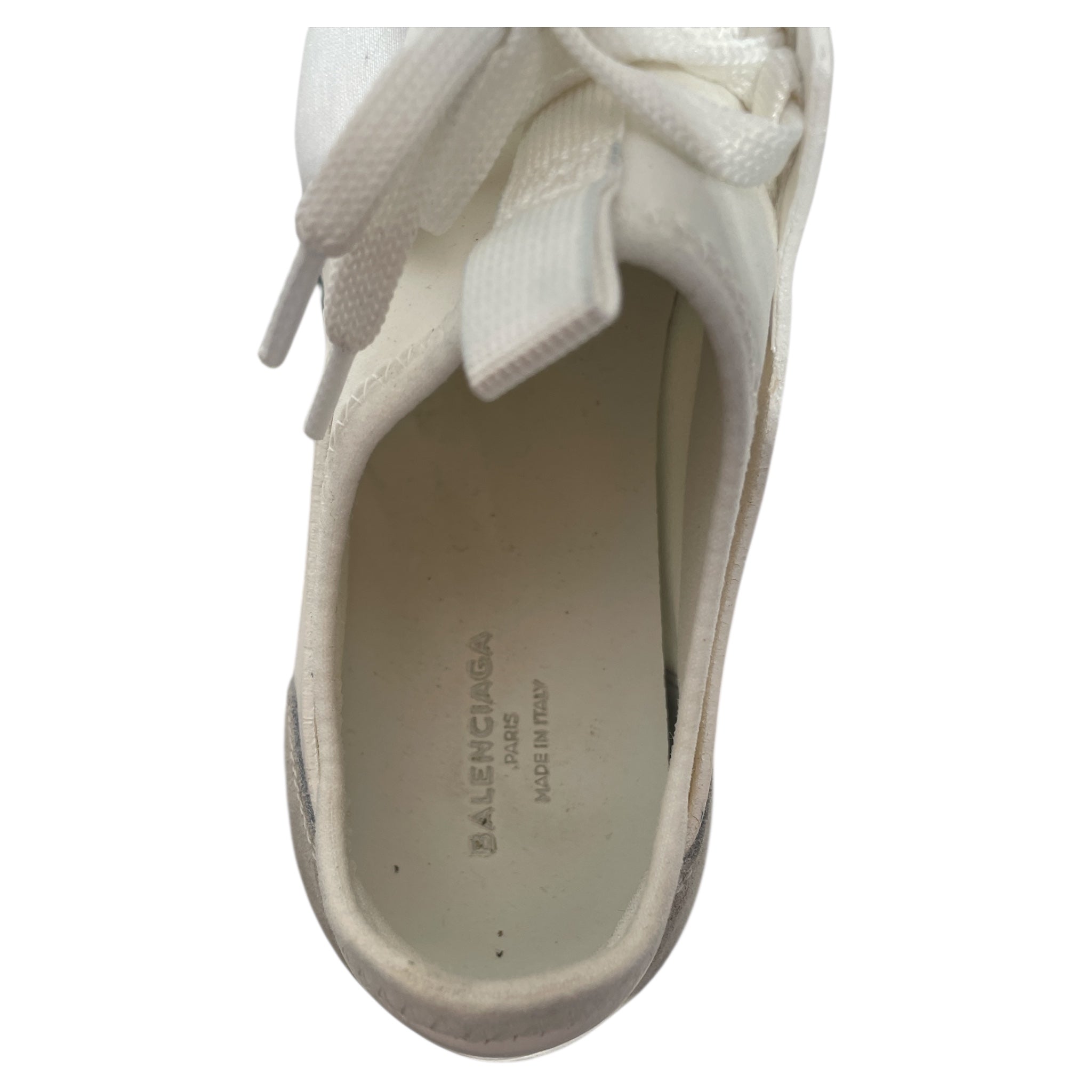 BALENCIAGA/Low-Sneakers/US 5.5/Leather/WHT/Race Runner whitegreen view 3