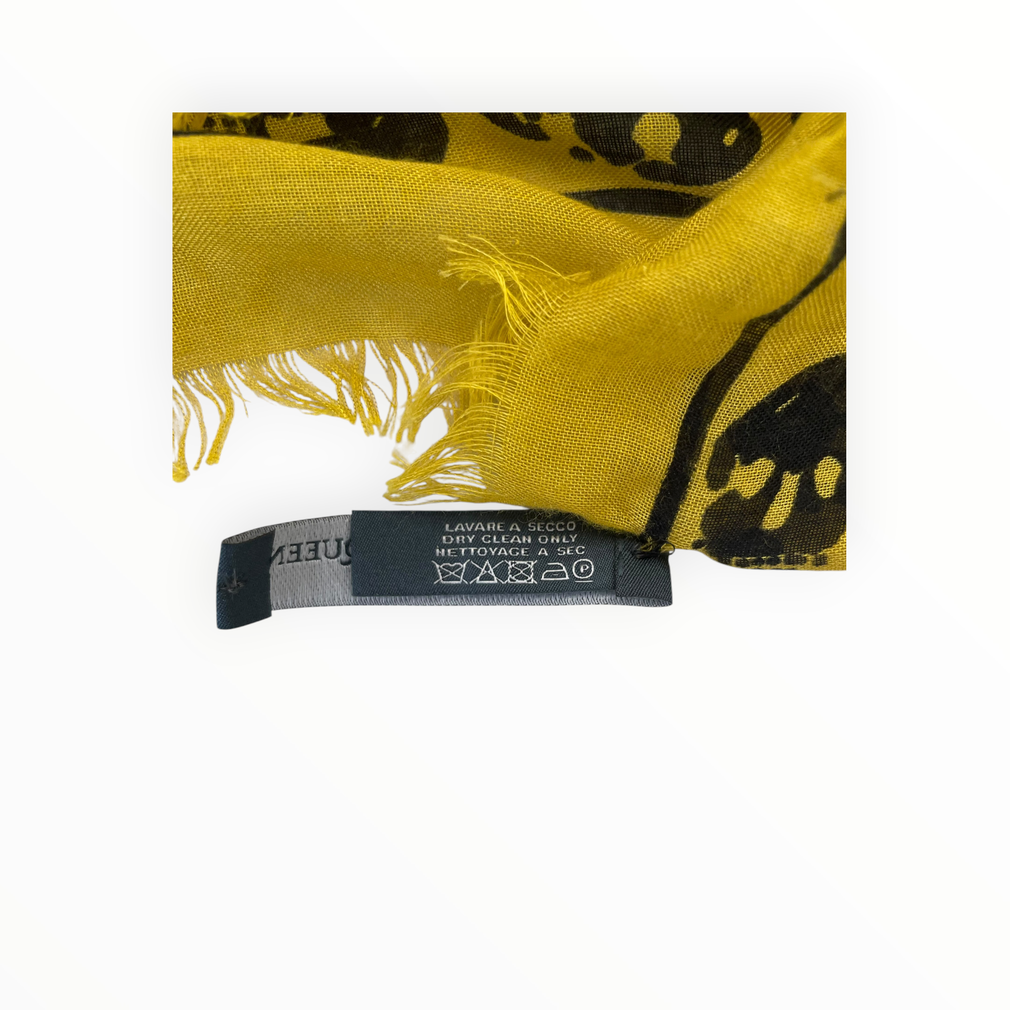 Alexander McQueen/Scarf/All Over Print/Cotton/YEL/M's/Skull Scarf view 3