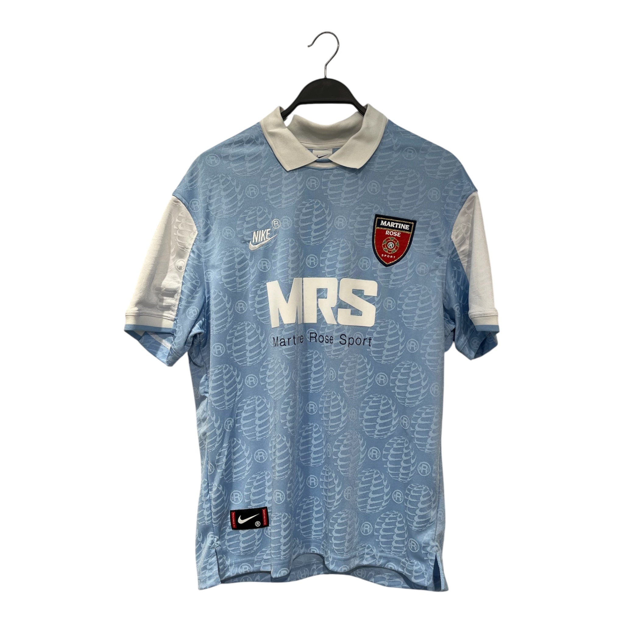 MARTINE ROSE/NIKE/T-Shirt/S/Polyester/BLU/All Over Print/56323 LIGHTBLUE COLLARD JERSEY view 1
