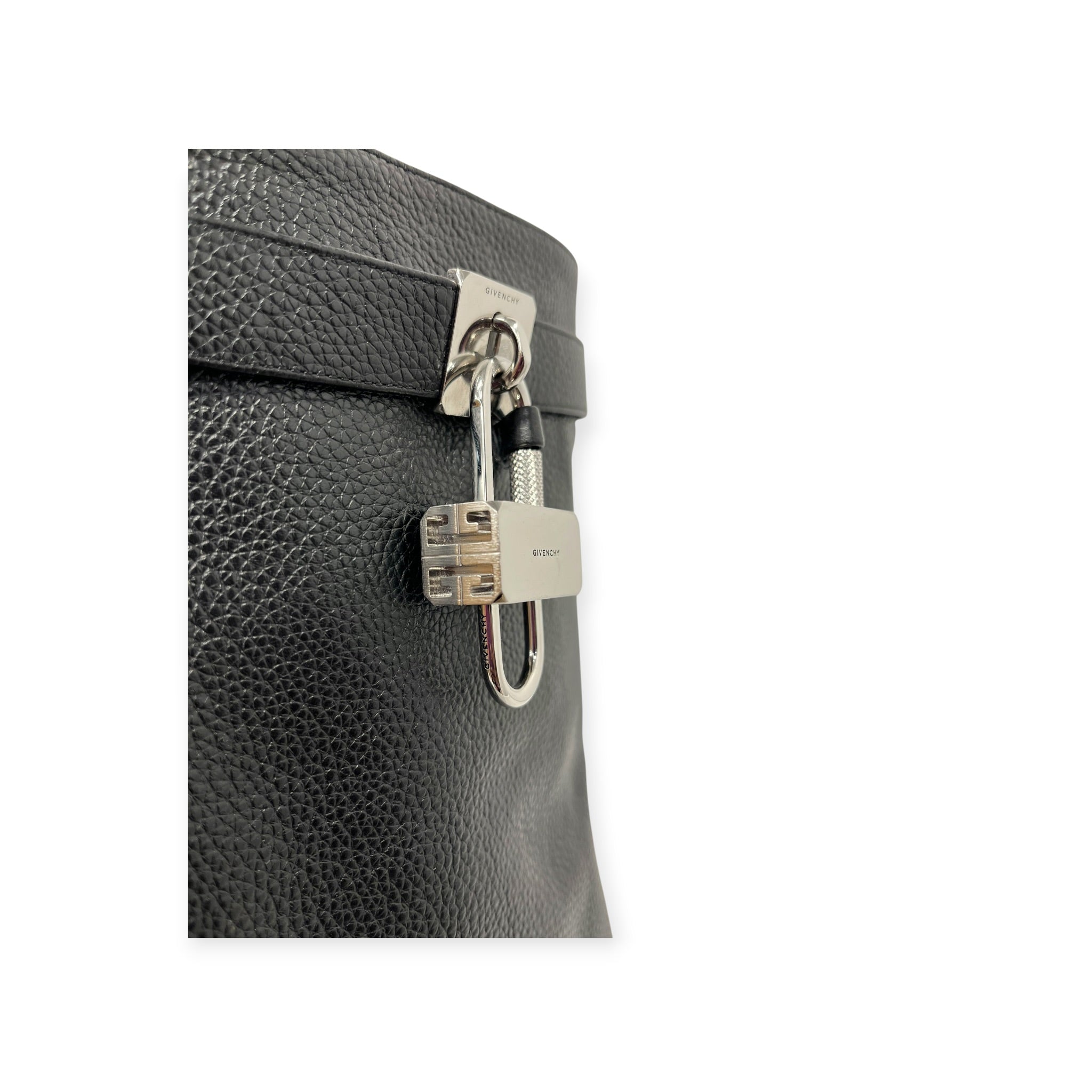 GIVENCHY/Boots/EU 42/Leather/BLK/Side Zip/ather moto boots silver lock view 10