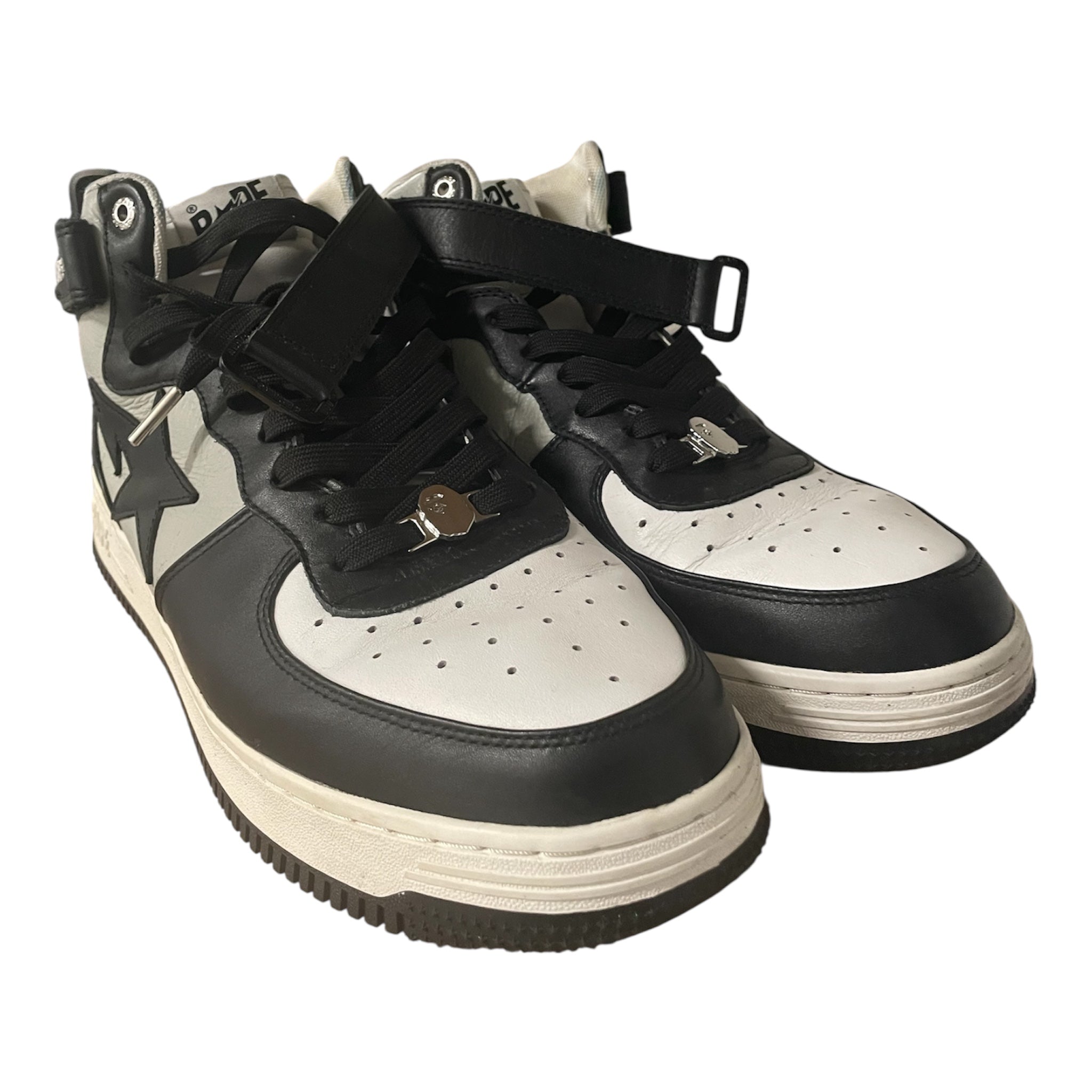 A BATHING APE/Hi-Sneakers/US 13/Leather/BLK/BAPESTA MID view 1