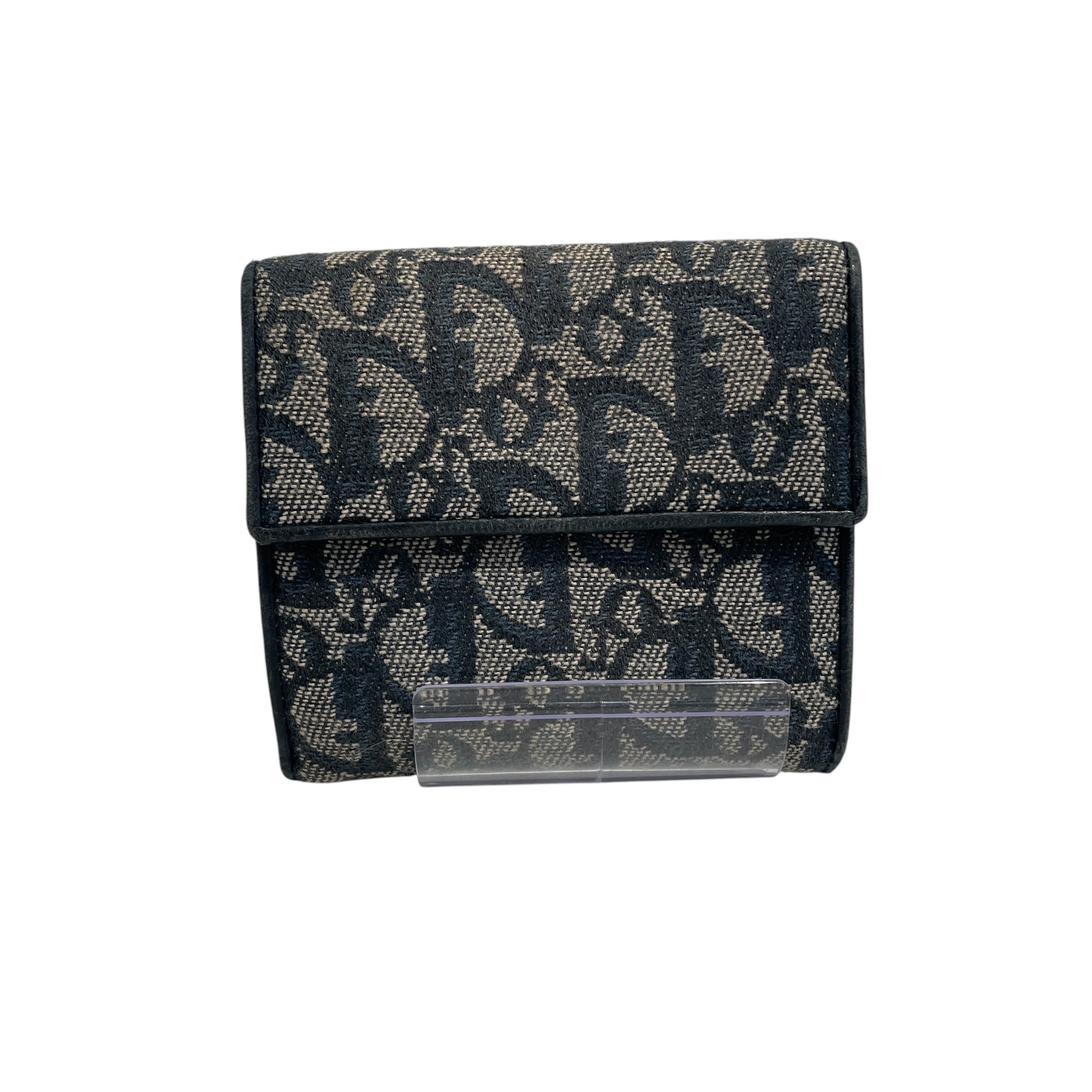Christian Dior/Vintage/Trifold Wallet/Monogram/Cotton/NVY/Trotter Trifold Wallet view 1