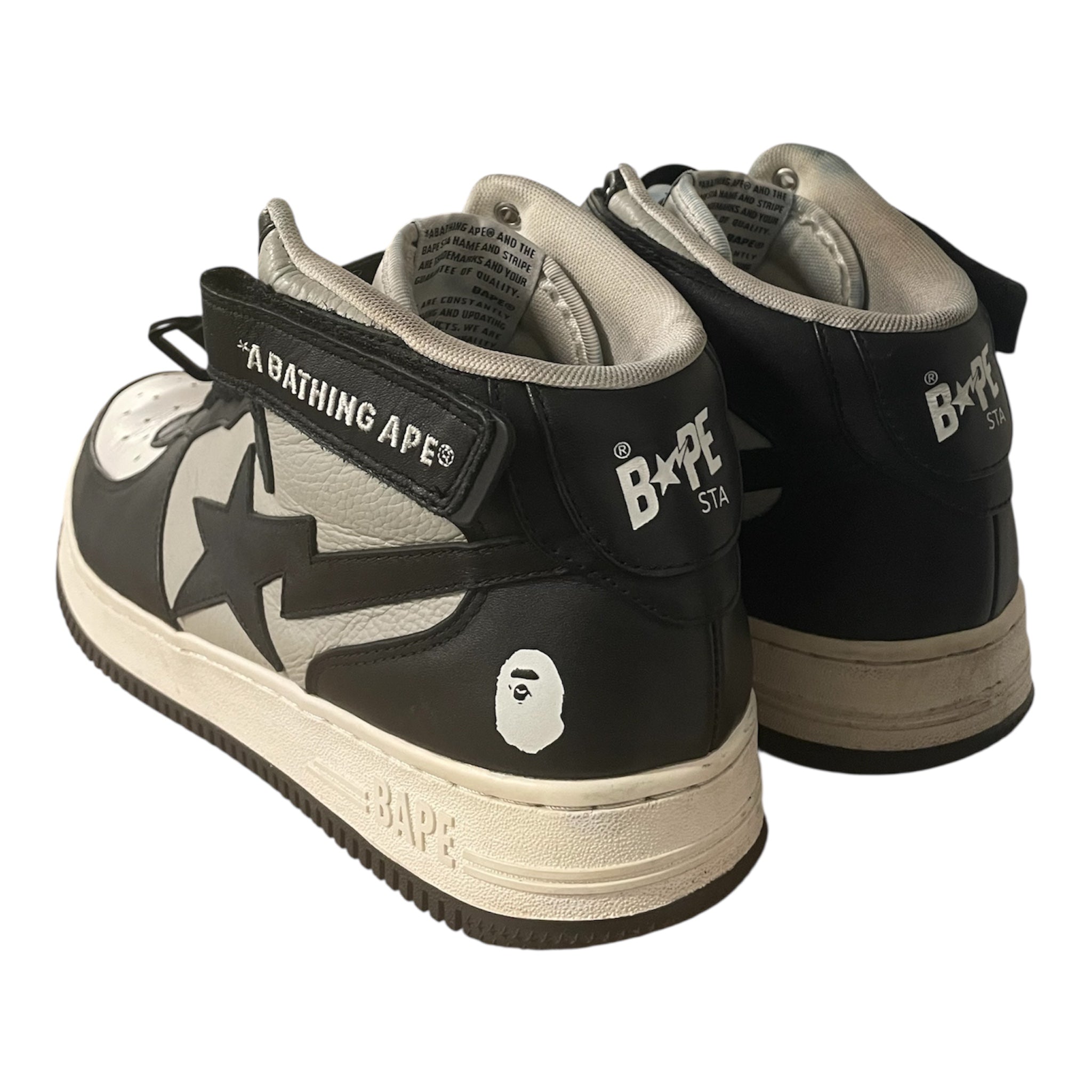 A BATHING APE/Hi-Sneakers/US 13/Leather/BLK/BAPESTA MID view 2
