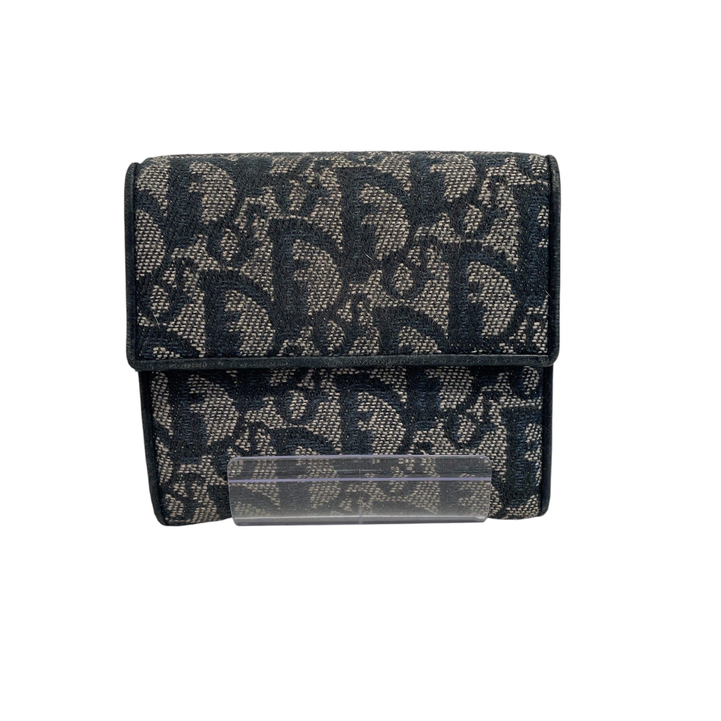 Christian Dior/Vintage/Trifold Wallet/Monogram/Cotton/NVY/Trotter Trifold Wallet view 2