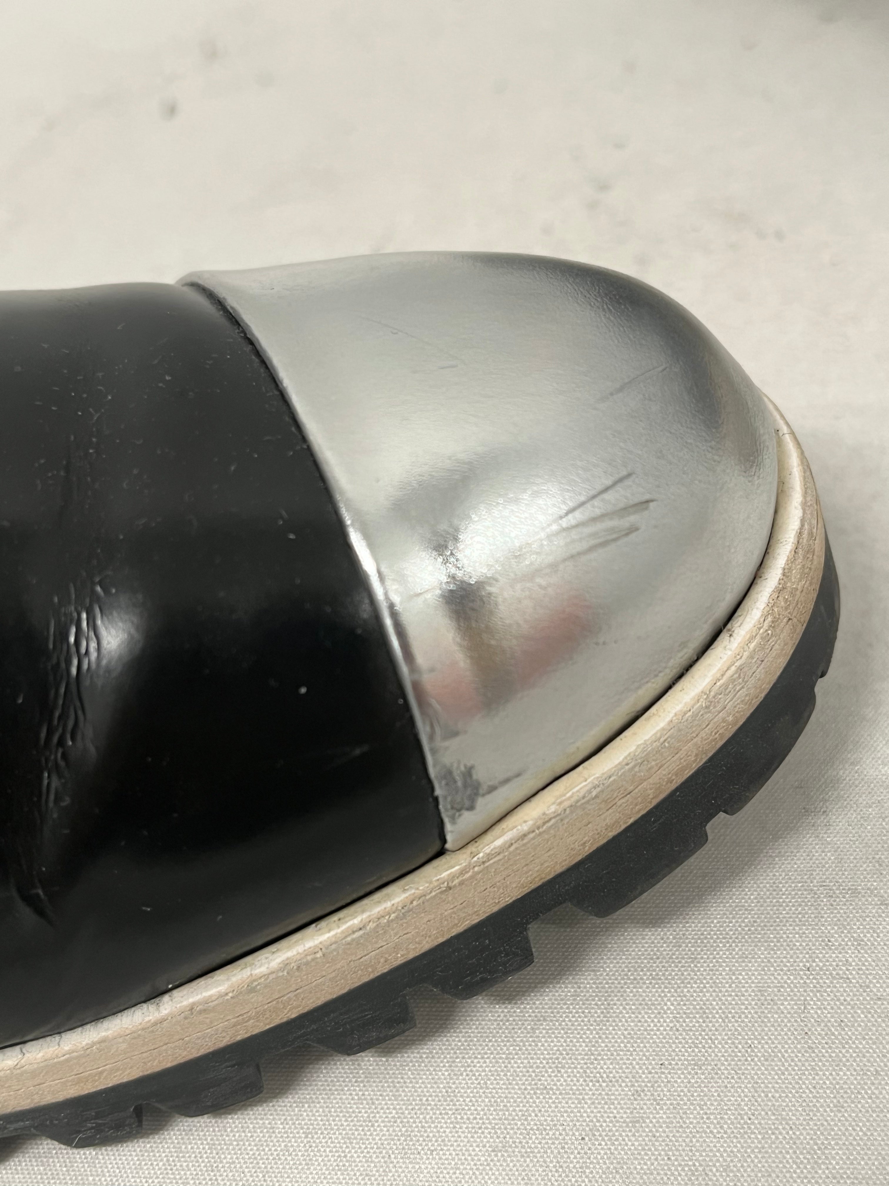 MIU MIU/Shoes/EU 36/Leather/BLK/SILVER TOE view 4