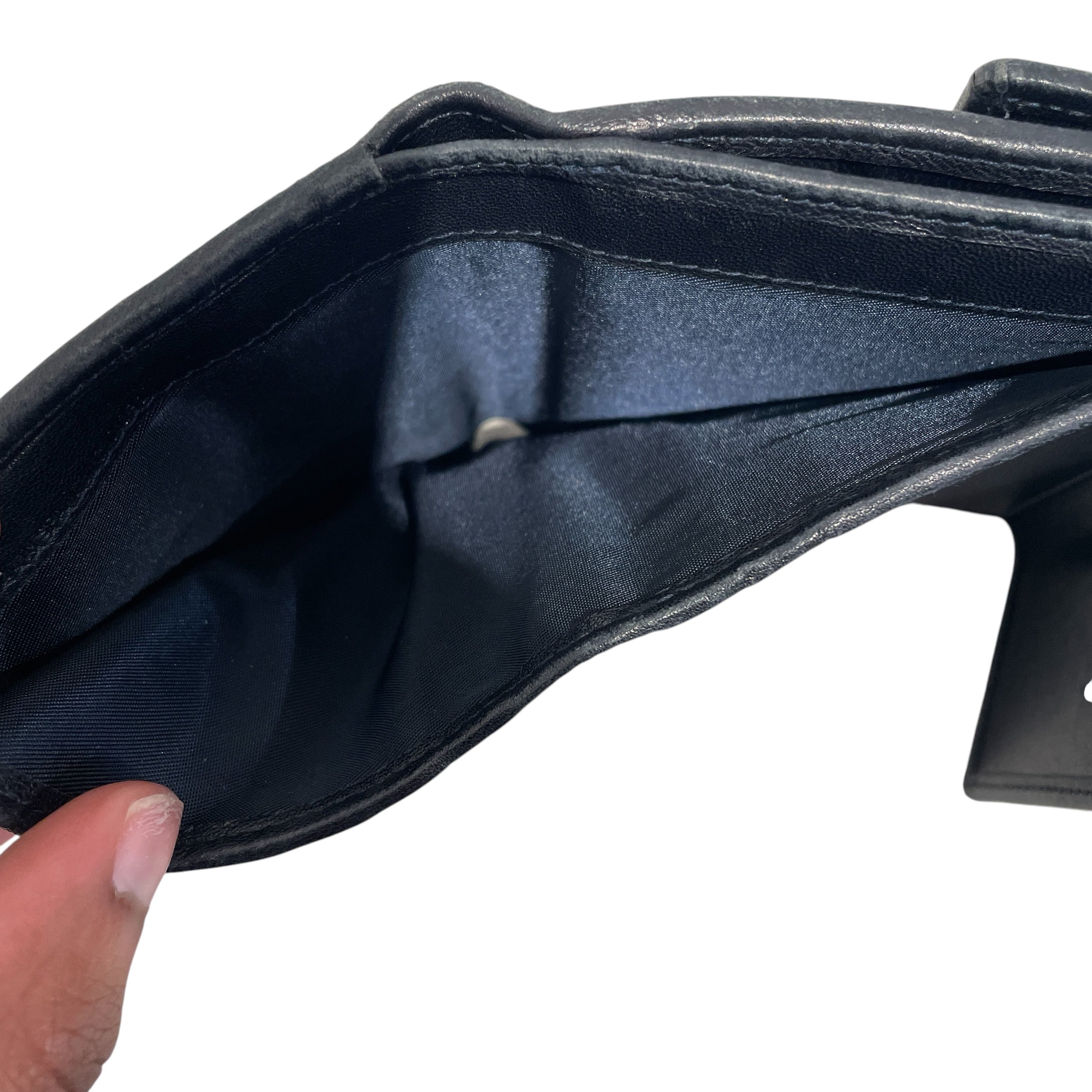 Christian Dior/Vintage/Trifold Wallet/Monogram/Cotton/NVY/Trotter Trifold Wallet view 5