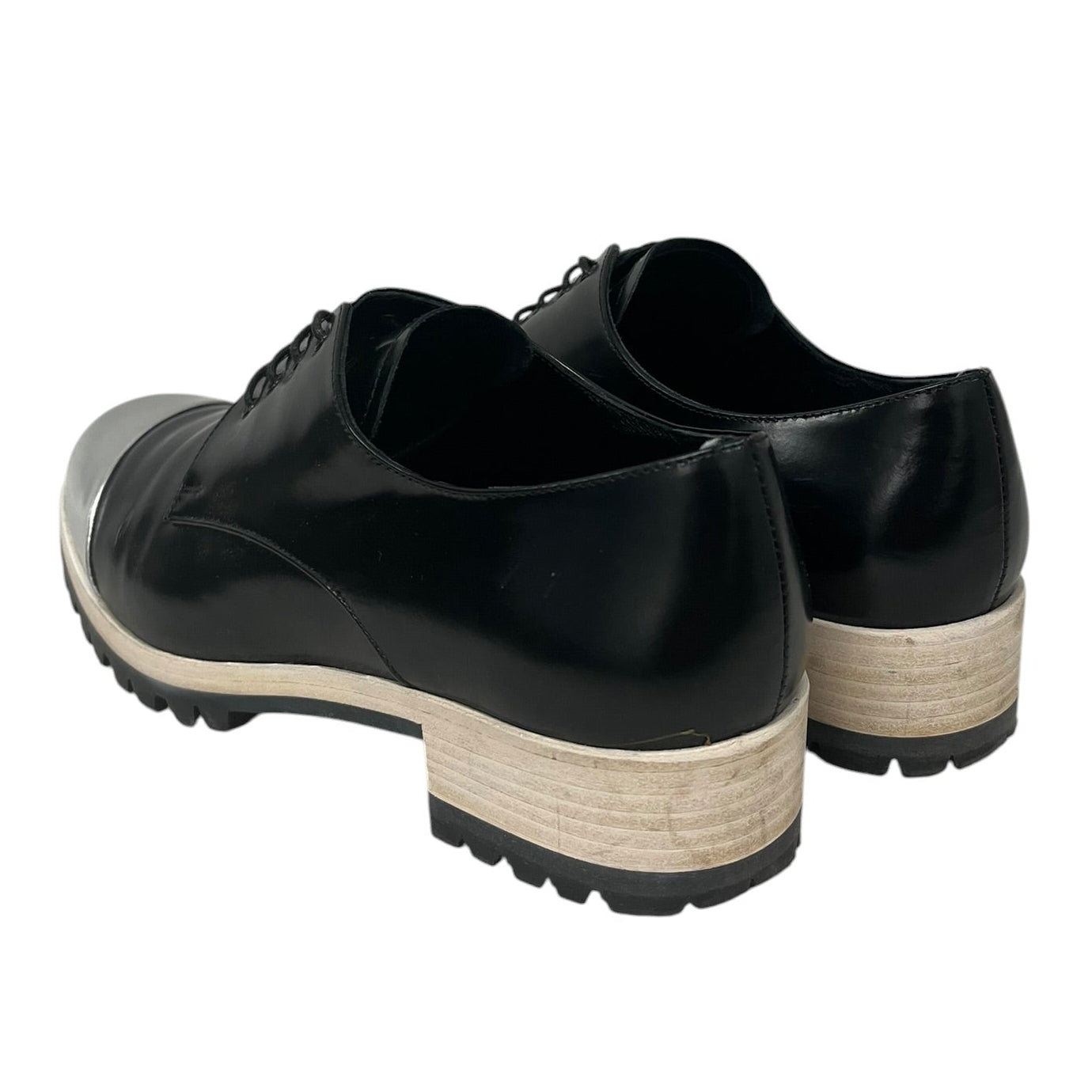 MIU MIU/Shoes/EU 36/Leather/BLK/SILVER TOE view 2