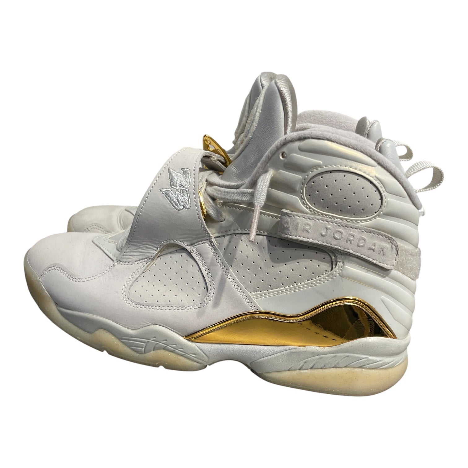 JORDAN BRAND/Hi-Sneakers/US 9.5/Suede/GRY/gold/championshiptrophy/8s view 2