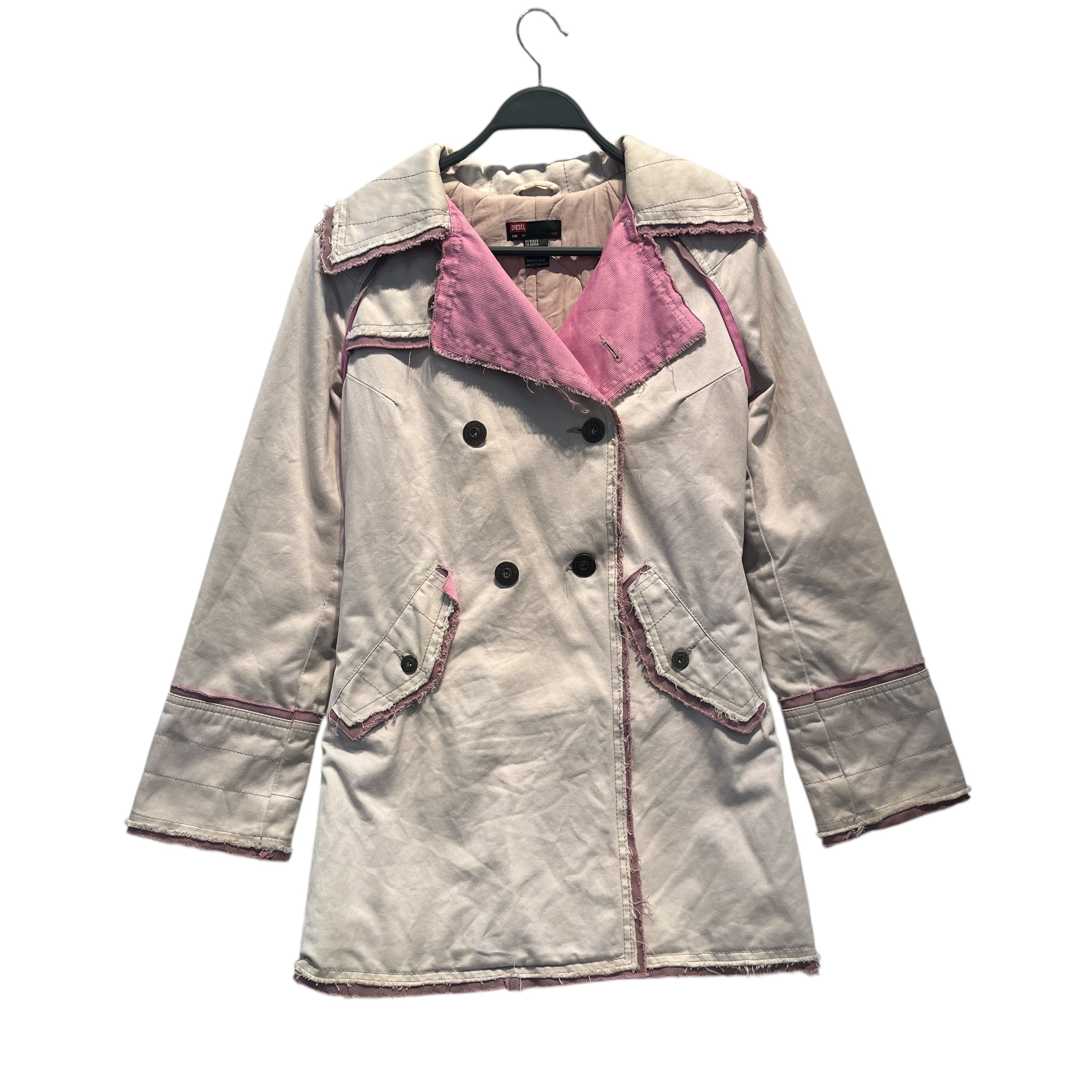 DIESEL/Coat/XS/Cotton/PPL/DENIM TRENCH PINK PURPLE view 1