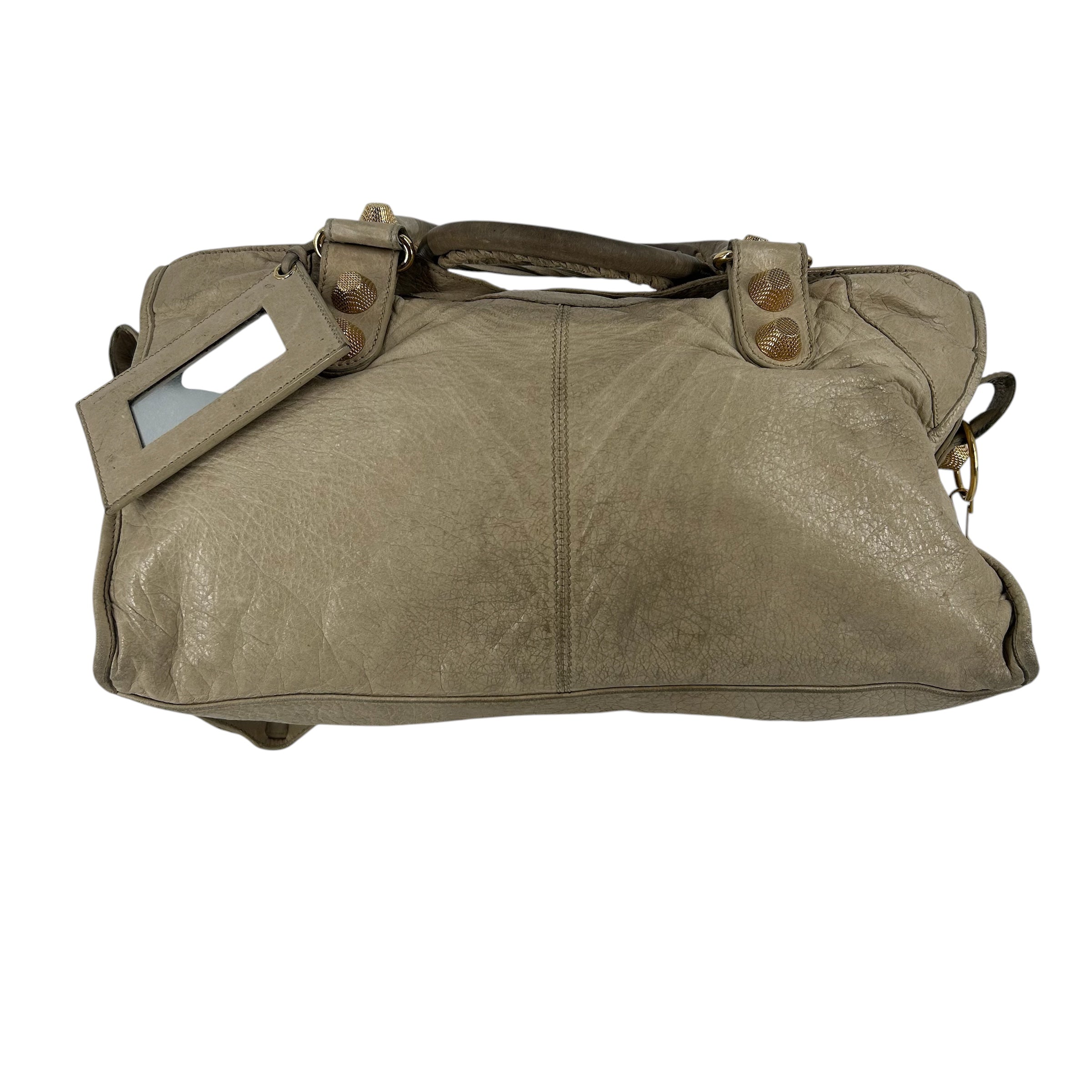 BALENCIAGA/Cross Body Bag/Leather/CRM/CITY BAG GOLD HARDWARE view 2
