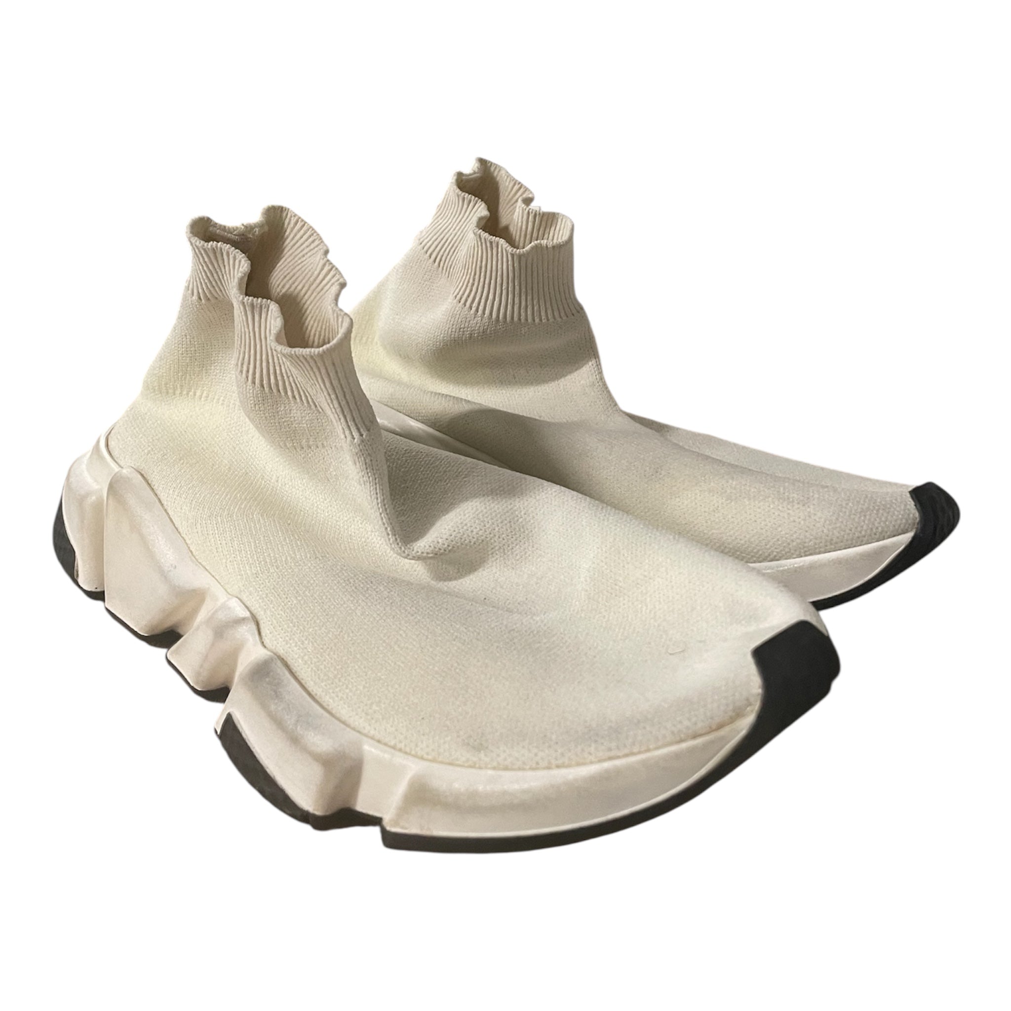 BALENCIAGA/Low-Sneakers/EU 39/Cotton/WHT/Speed Trainer/Runner view 1