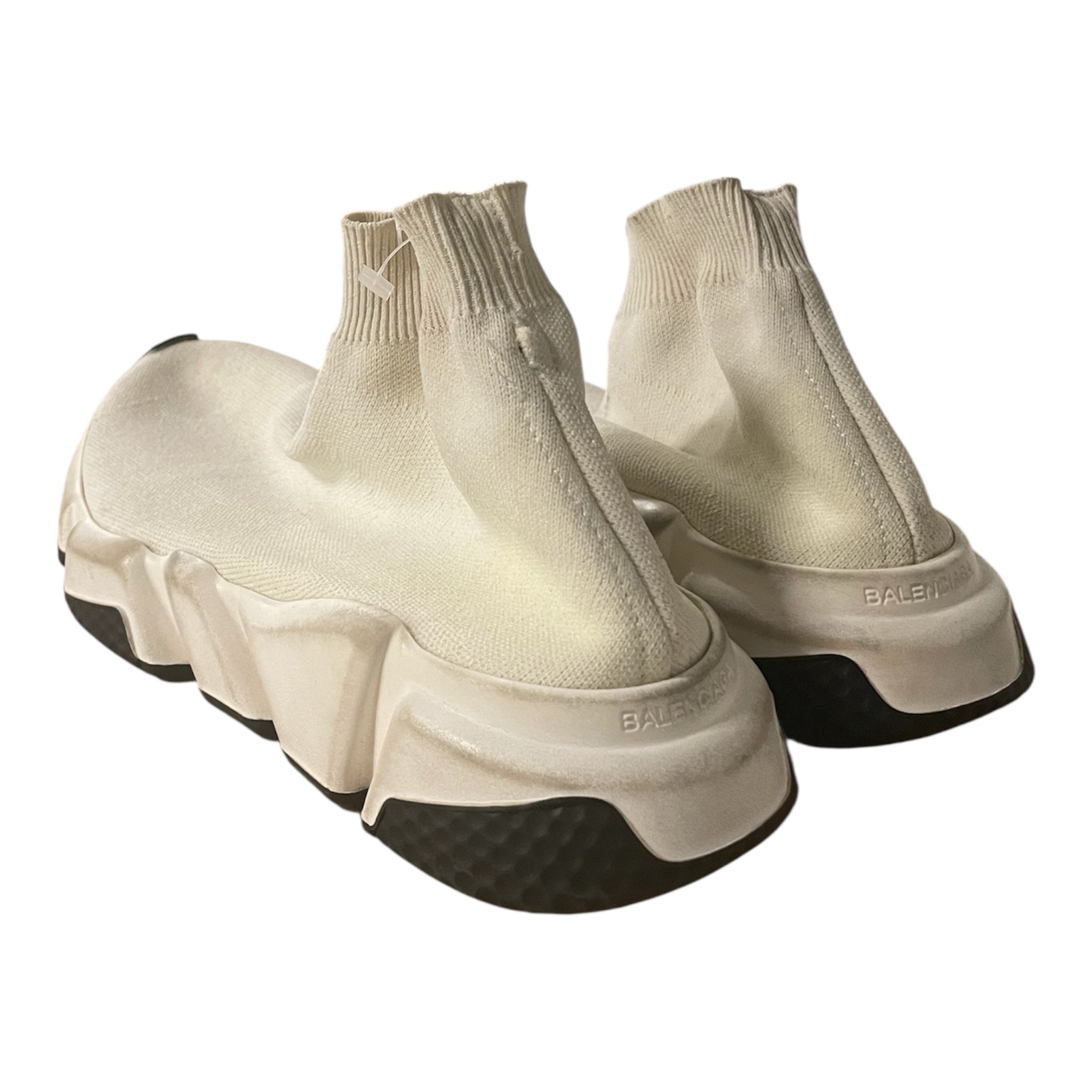 BALENCIAGA/Low-Sneakers/EU 39/Cotton/WHT/Speed Trainer/Runner view 2