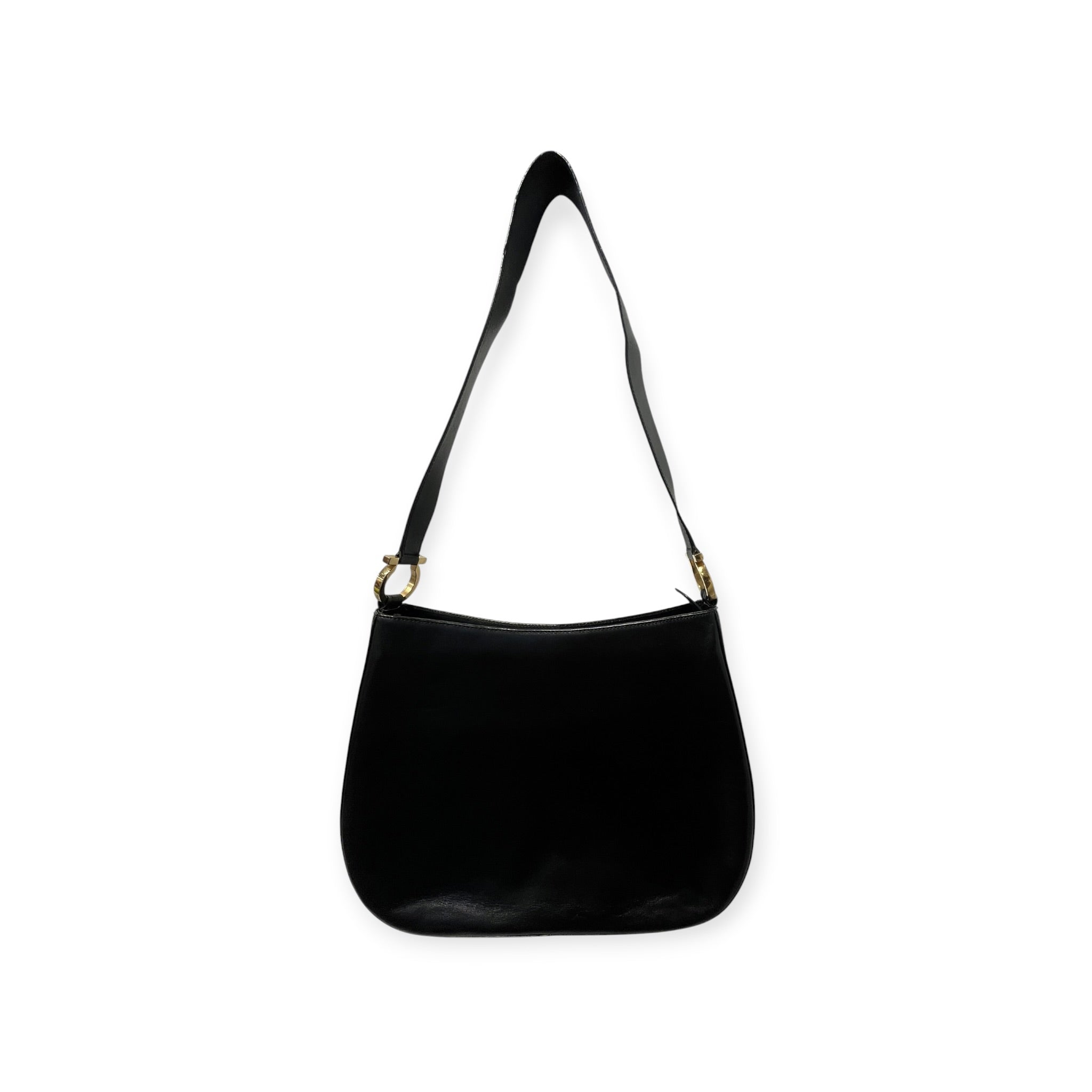 Salvatore Ferragamo/Bag/Leather/BLK/VINTAGE SHOULDER BAG view 1