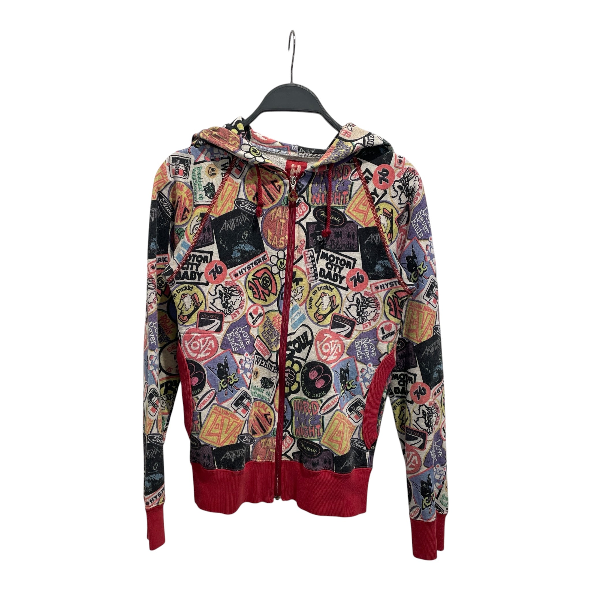 HYSTERIC GLAMOUR/Zip Up Hoodie/S/M/Graphic/Cotton/MLT/ALL OVER GRAPHIC view 1