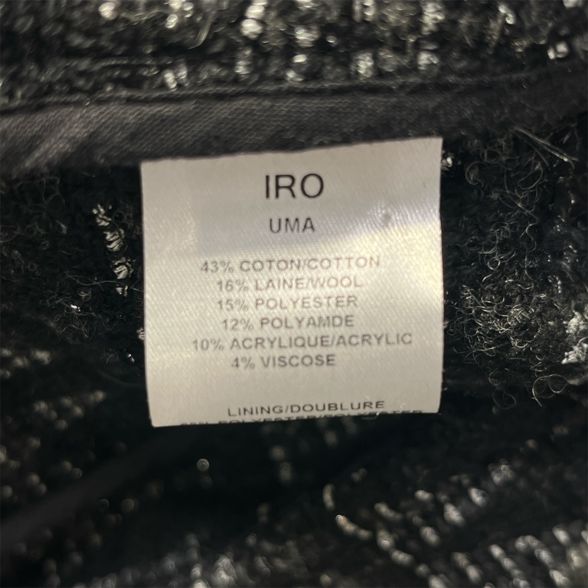 IRO/Jacket/1/Cotton/GRY/TWEED LEATHER DETAIL view 3