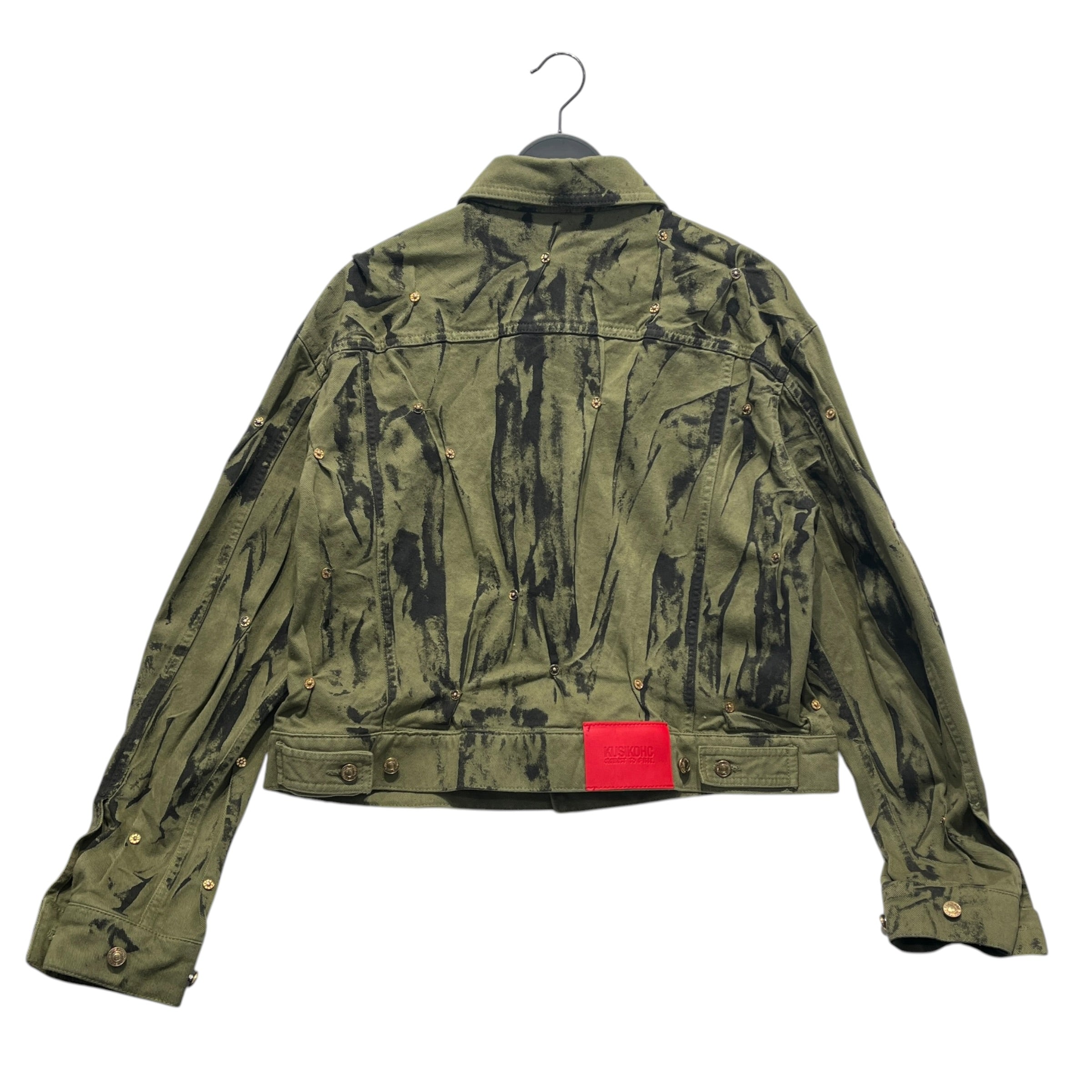 KUSIKOHC/Denim Jkt/S/Cotton/GRN/BLACK&OLIVE DISTRESS.DENIM JKT view 2