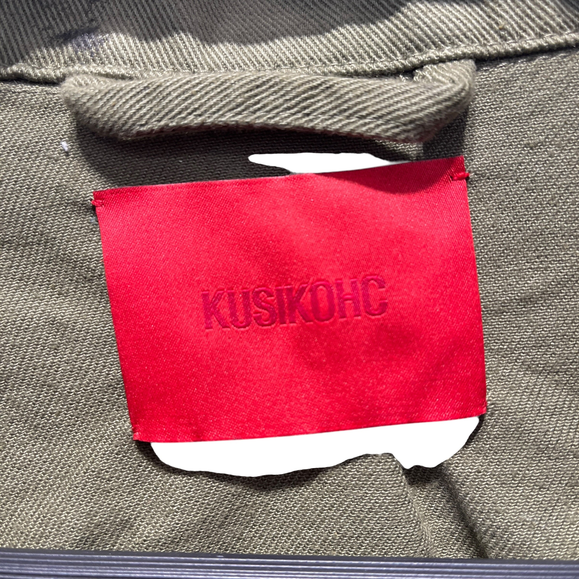 KUSIKOHC/Denim Jkt/S/Cotton/GRN/BLACK&OLIVE DISTRESS.DENIM JKT view 3