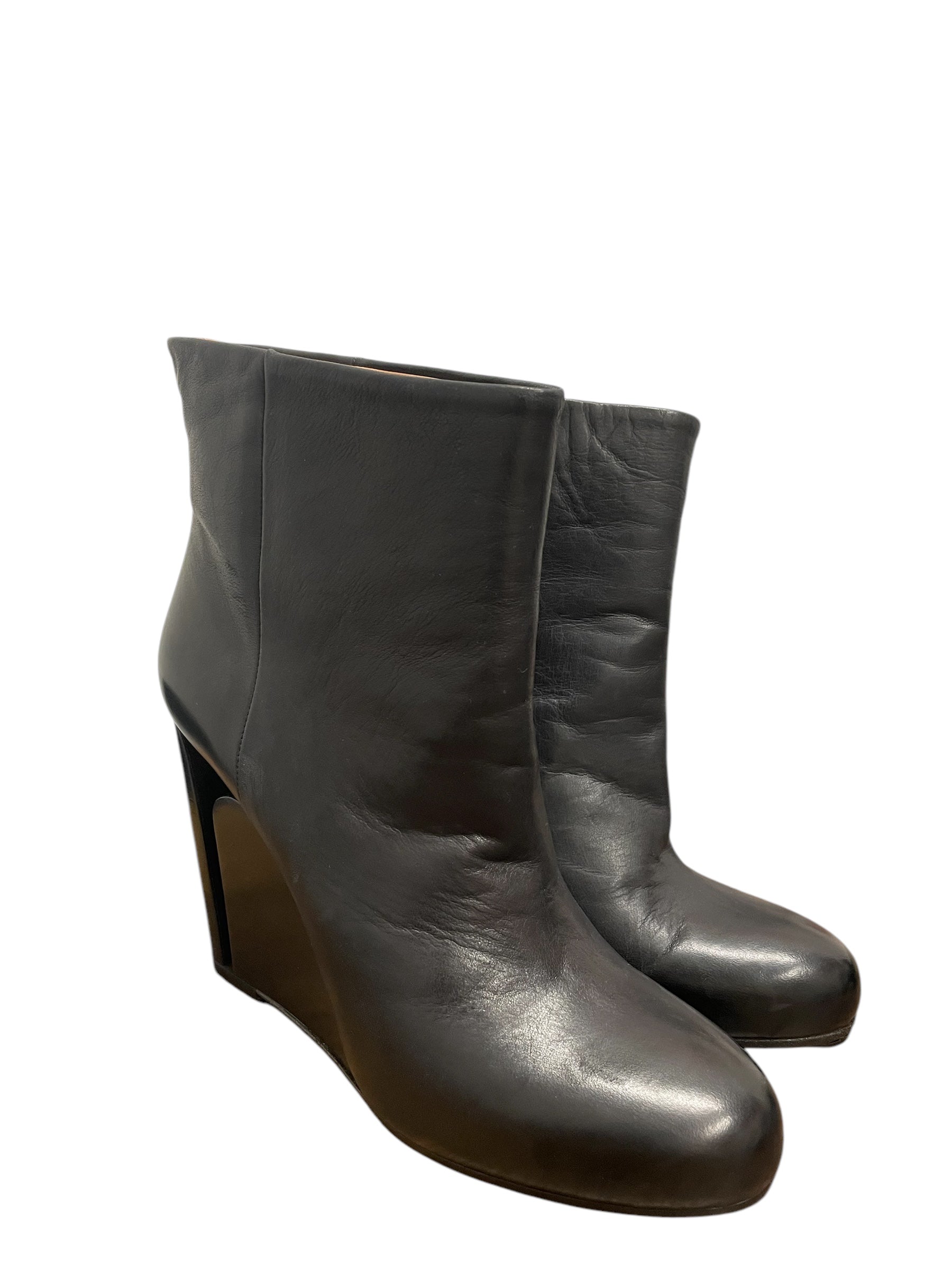 Maison Margiela/Heels/US 9/Leather/BLK/WEDGE HEEL W/ CUTOUT view 1