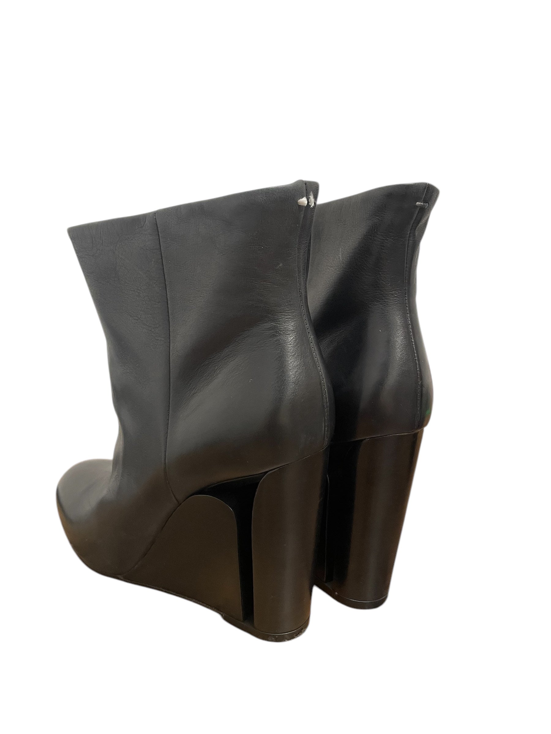 Maison Margiela/Heels/US 9/Leather/BLK/WEDGE HEEL W/ CUTOUT view 2