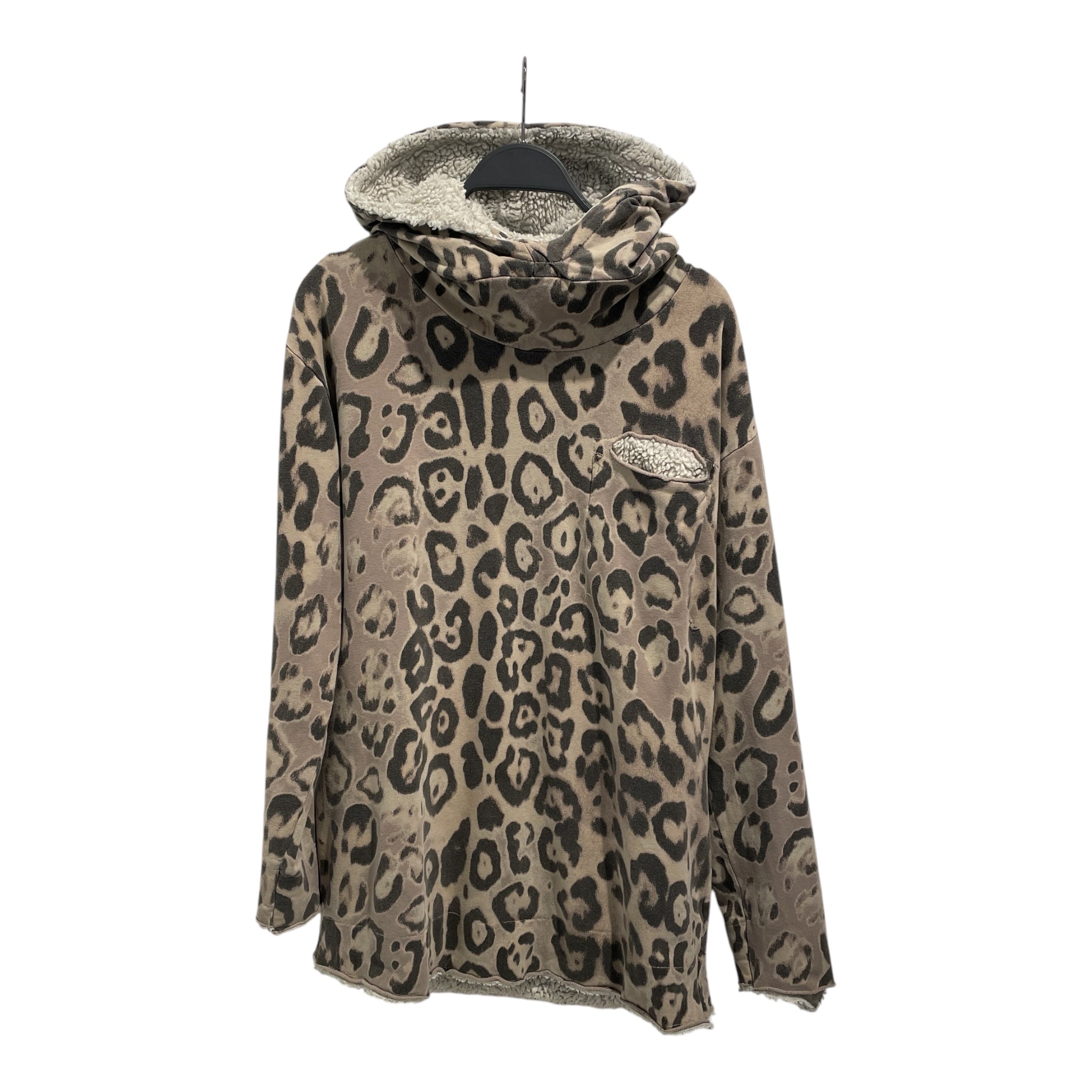 Helmut Lang/Hoodie/4/Leopard/Cotton/BEG/LEOPARD PRINT view 1
