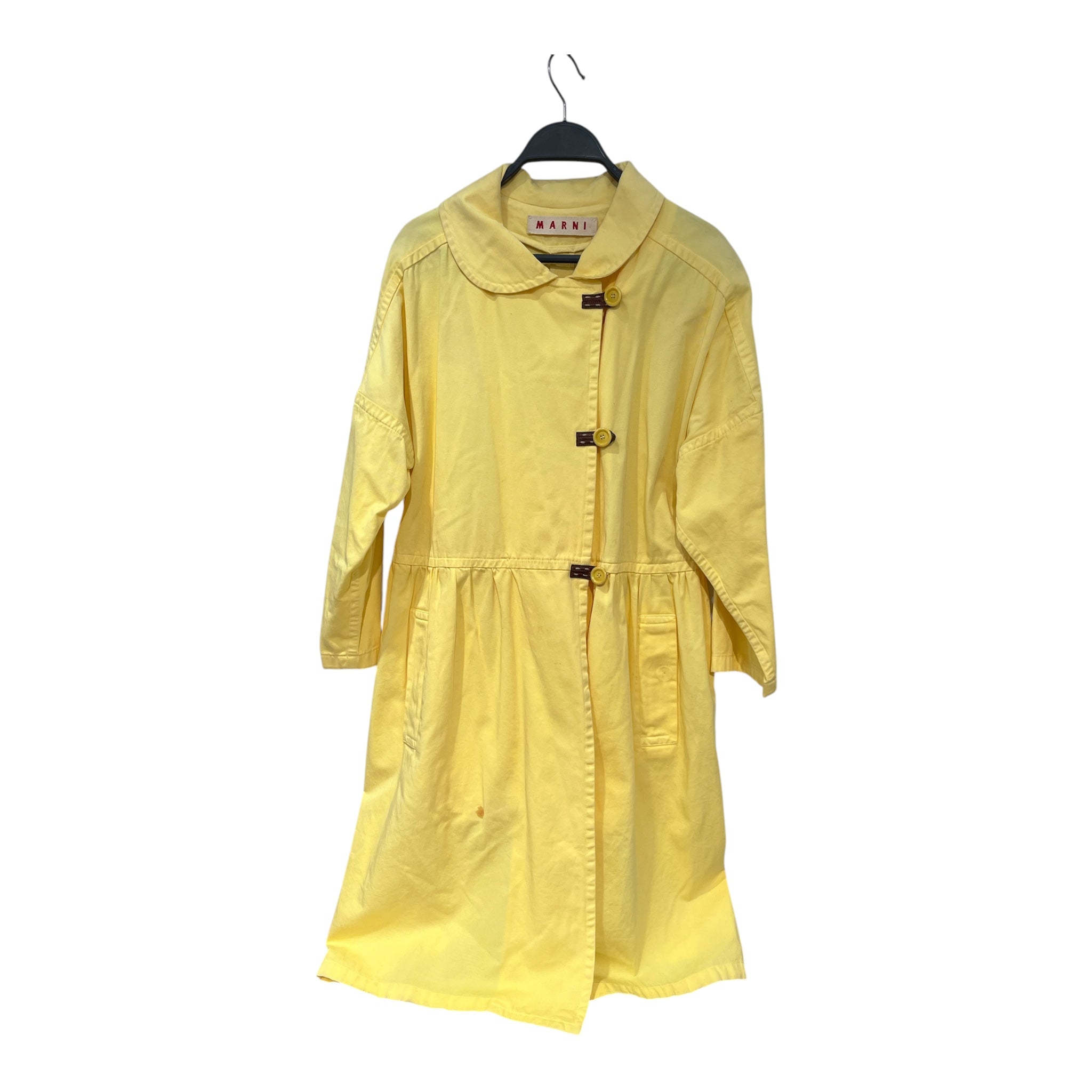 MARNI/Coat/42/Cotton/YEL/LEATHER LOOPS LIGHT COAT view 1