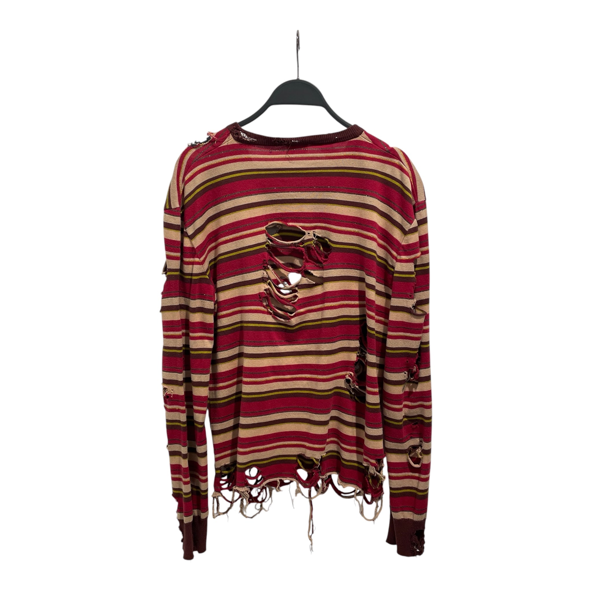 DOLCE&GABBANA/LS T-Shirt/M/Stripe/Cotton/MLT/DISSTRESSED LS view 2