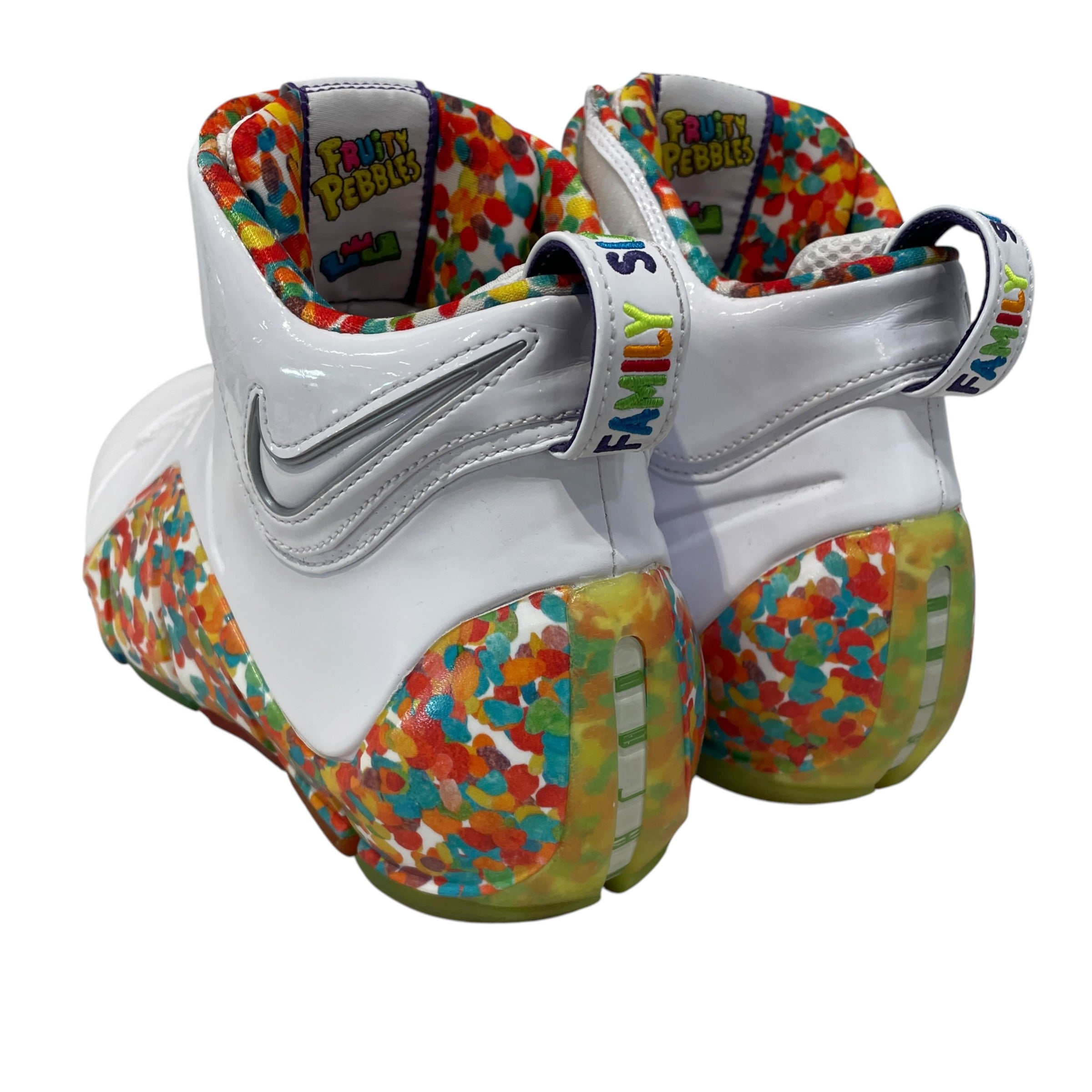 NIKE/Hi-Sneakers/US 9.5/Leather/WHT/Lebron 4 Fruity Pebble view 2