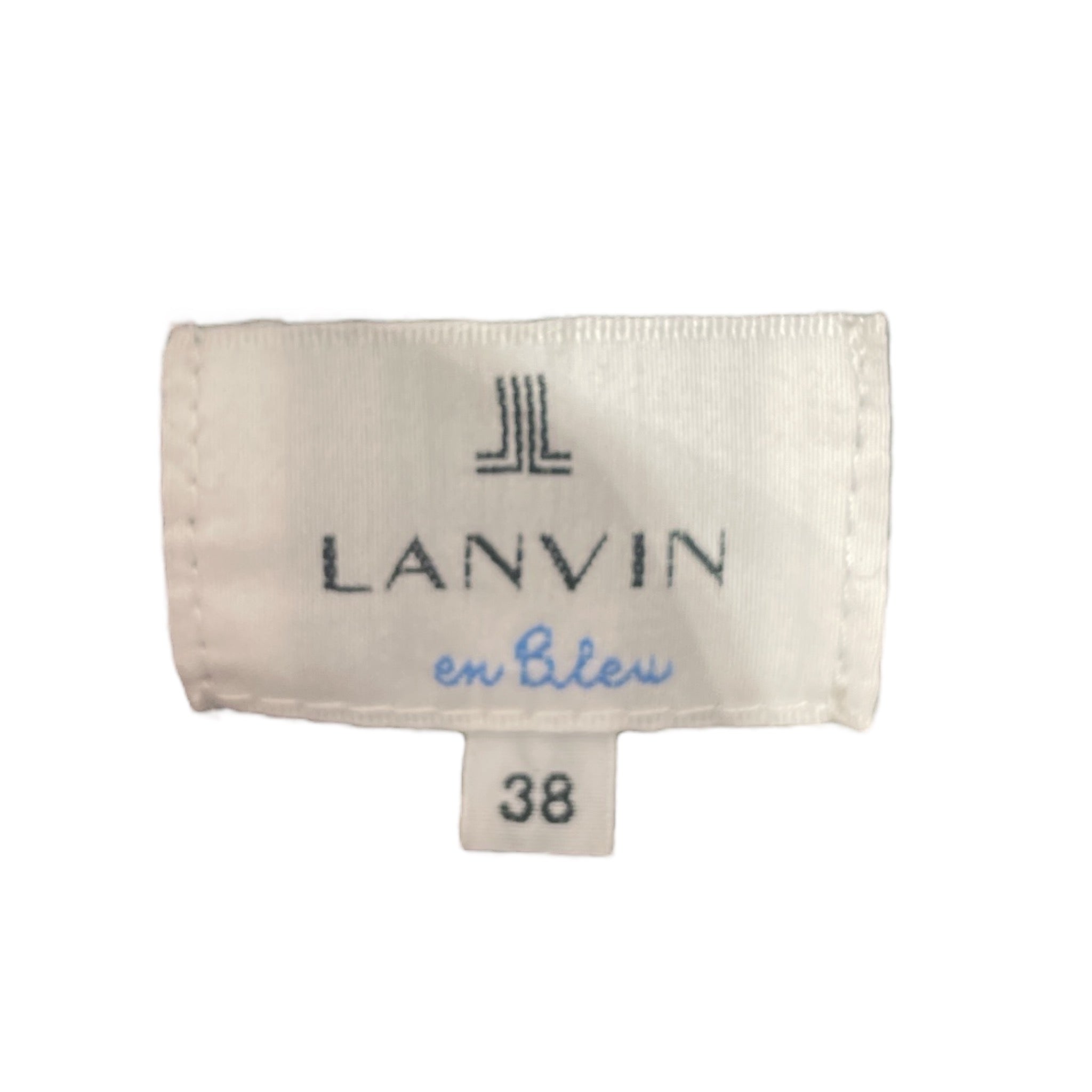 LANVIN en Bleu/SS Dress/38/Stripe/Cotton/BLK/STRIPES view 3