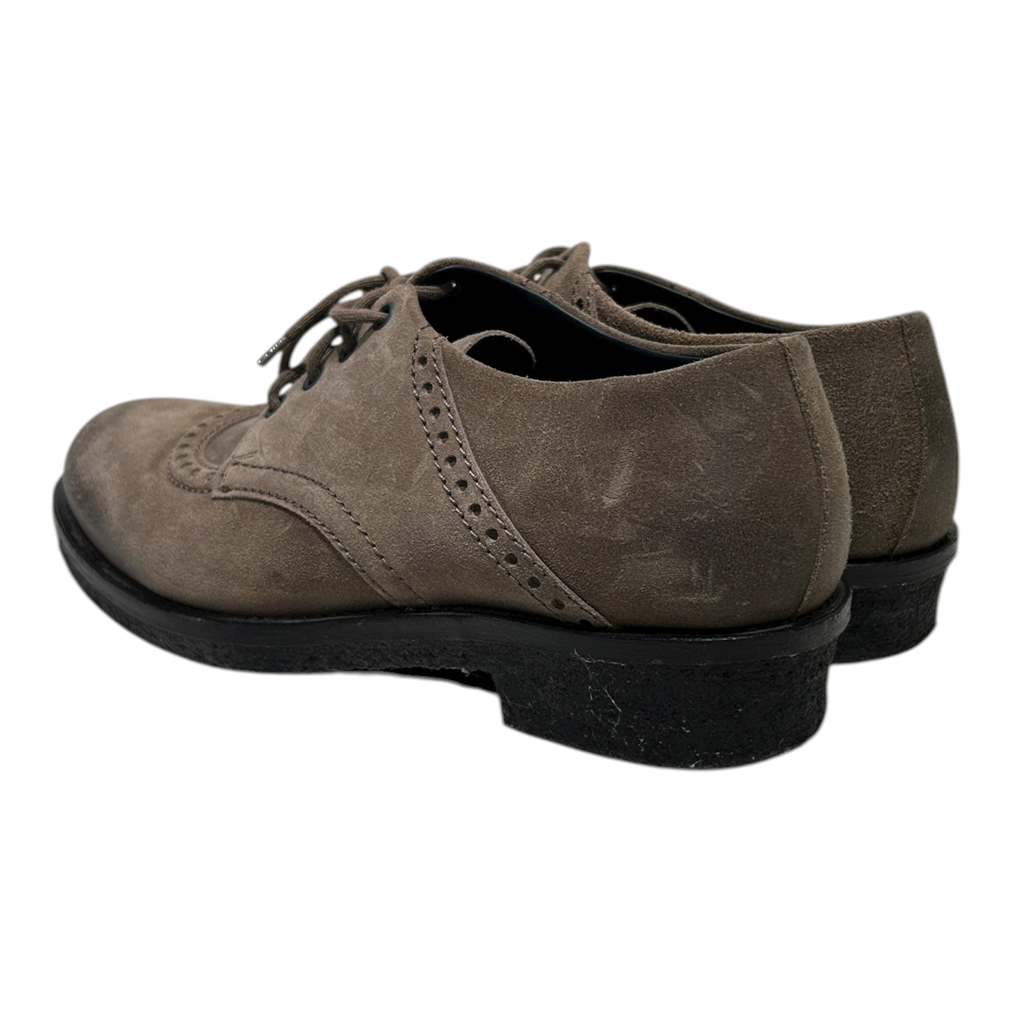 BOTTEGA VENETA/Shoes/US 9.5/BRW/DARK OLIVE SUEDE LACE view 2