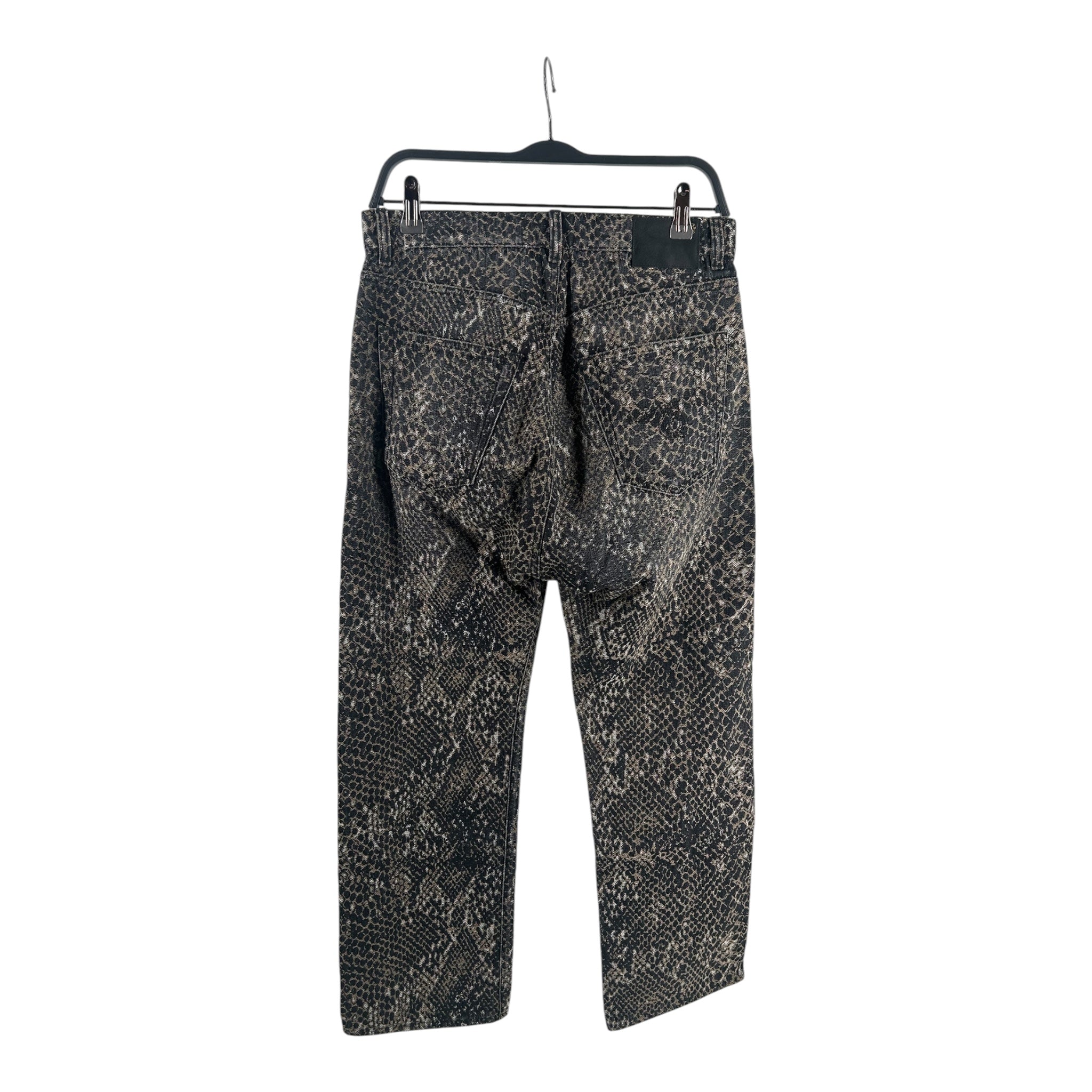 R13/Cropped Pants/25/All Over Print/Cotton/NVY/tailored drop, snake jacquard view 2