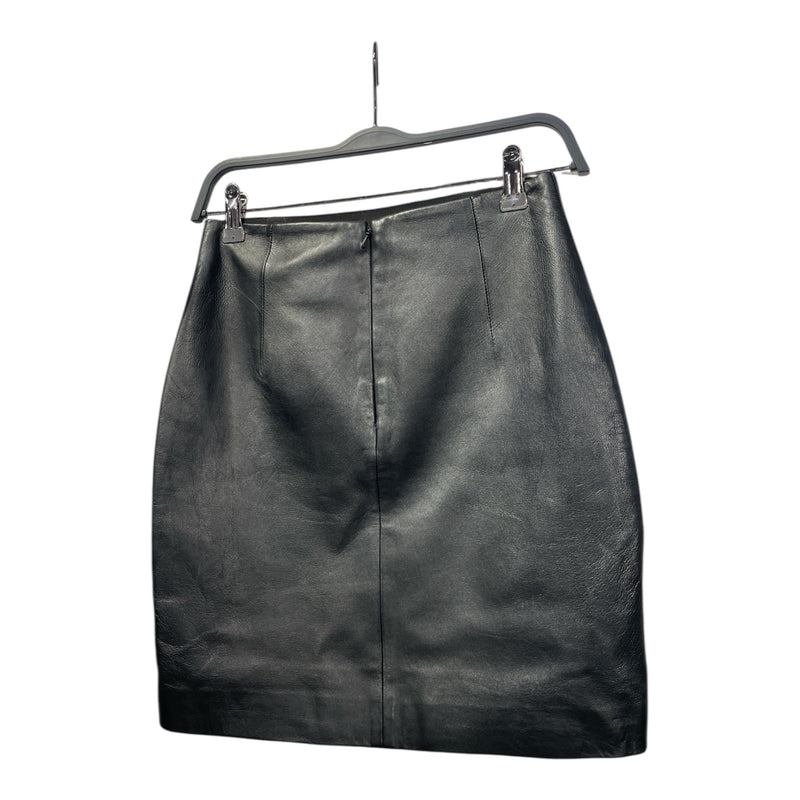 sandro/Skirt/1/Leather/BLK/8 Buttons In Front