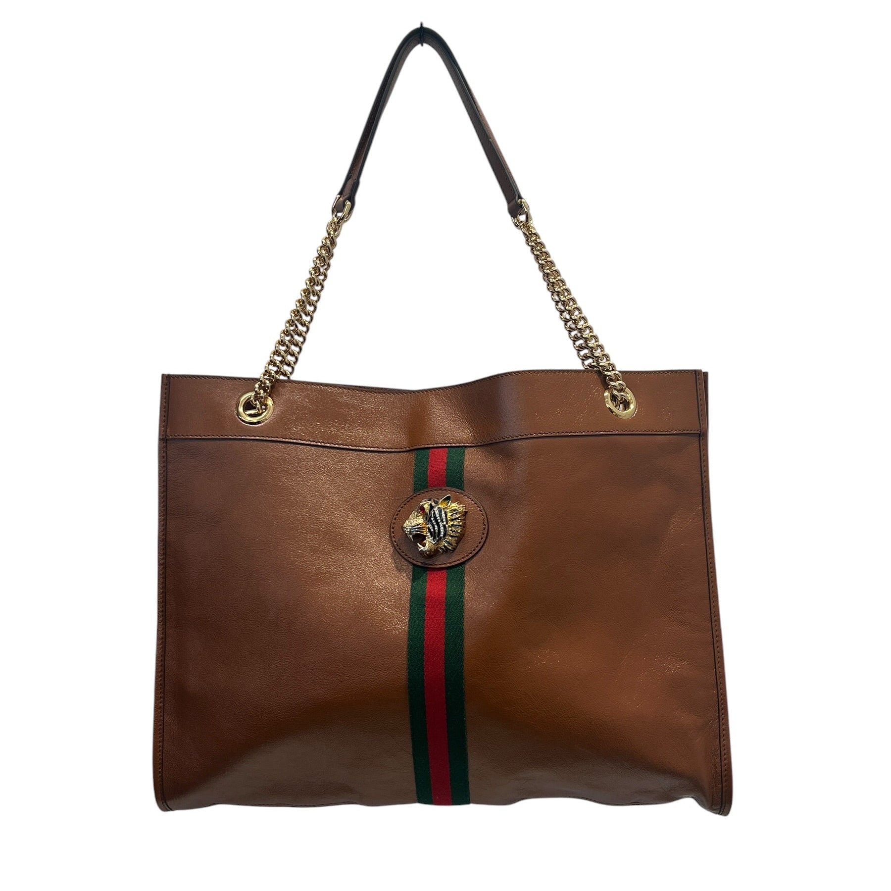 GUCCI/Bag/Leather/BRW/RAJAH LEATHER TOTE view 1